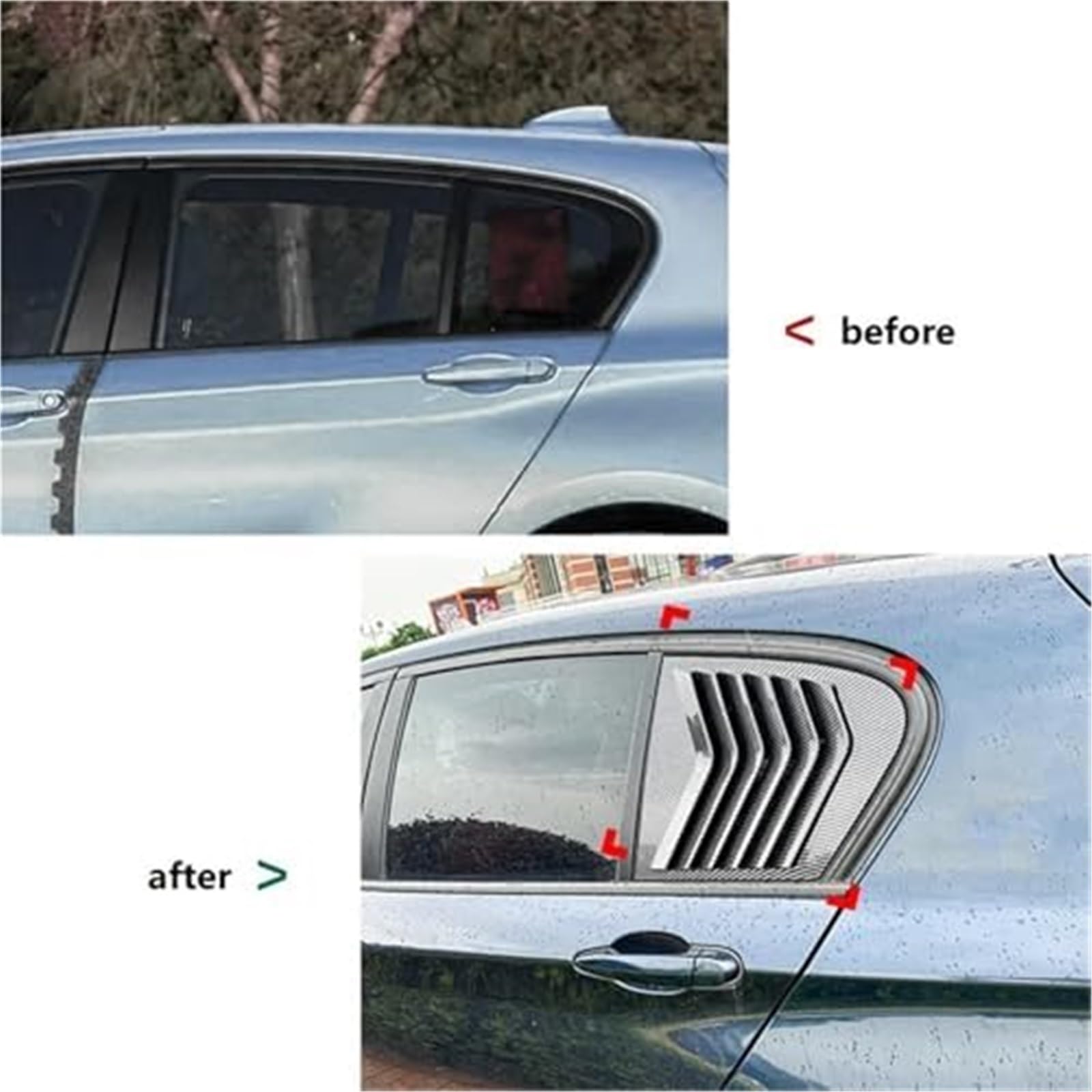 Protector de Cristal Trasero Cubierta de Sombra para Ventana Trasera, para F20 F21 118I 120I 125I M135i Hatchback 2011-2021(Black Glossy Black)