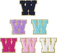 Vista 223 de 6 piezas de parches de letras de chenilla autoadhesivas, parches de letras preppy de 2 pulgadas para bolsos, ropa y sombreros, grandes pegatinas