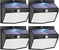 Vista 8 de Peasur Paquete de 6 luces solares para exteriores con sensor de movimiento, luces solares de seguridad impermeables con 3 modos de iluminación