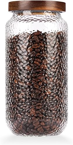 Miniatura 8 de WHJY Recipiente de almacenamiento de vidrio con tapa, tarros de vidrio herméticos, recipiente de té de granja, tarro de golosinas para perros para