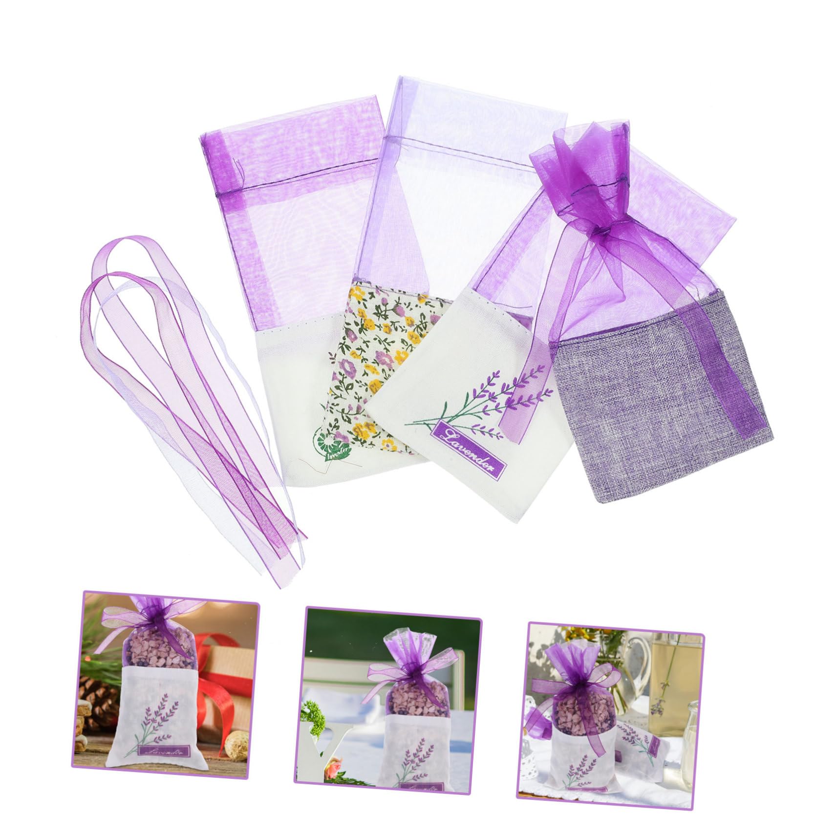 MAGICLULU 72piezas Bolsitas De Lavanda Aromáticas Diseño Floral Saco De Fragancia Para Relajación y Sueño Color Morado Oscuro Morado Oscuro y Púrpura