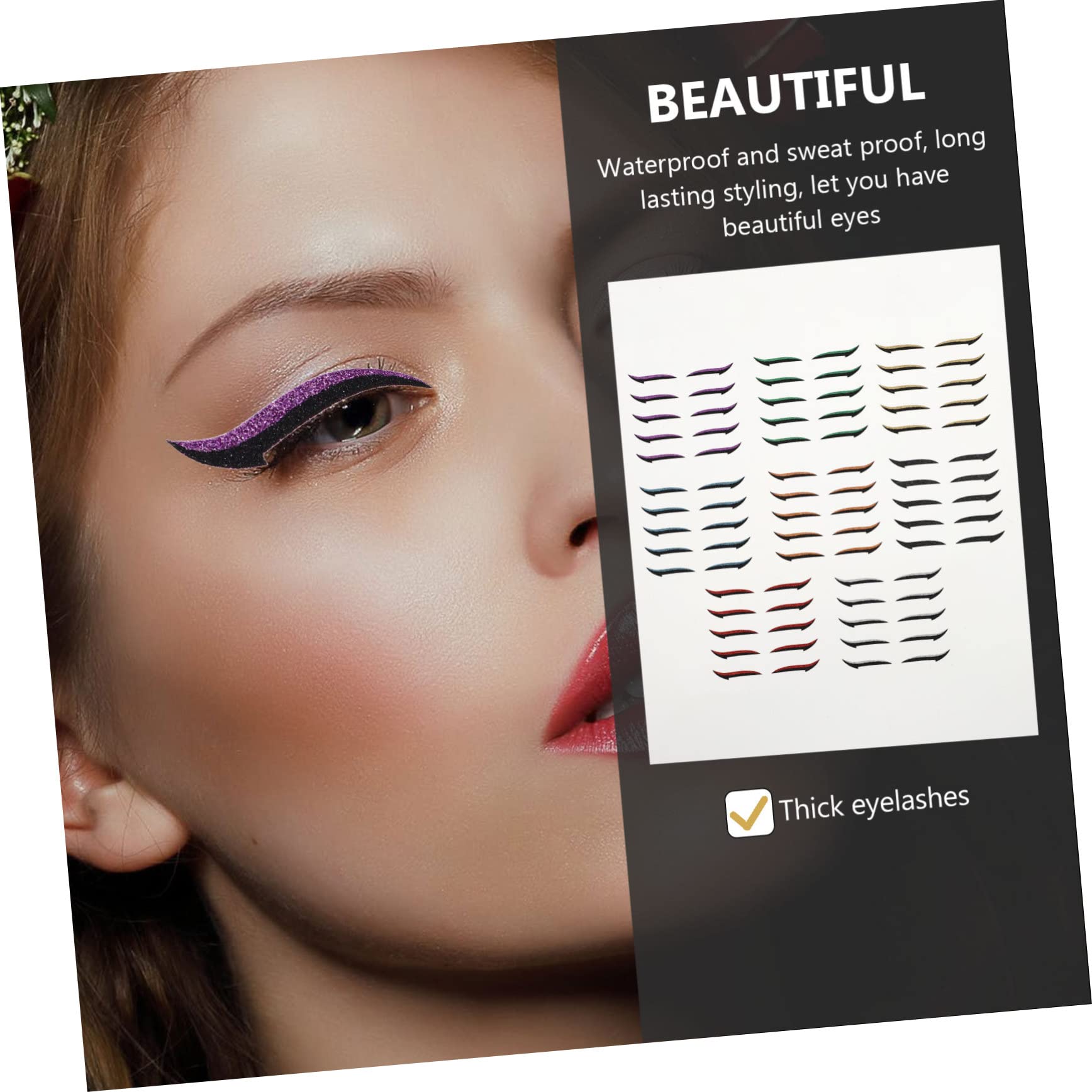Angoily 160paires Patchs Autocollants Pour Eyeliner Tapes Réutilisables Pour Double Paupière Outils De Maquillage Des Yeux Pour Femmes Et Filles