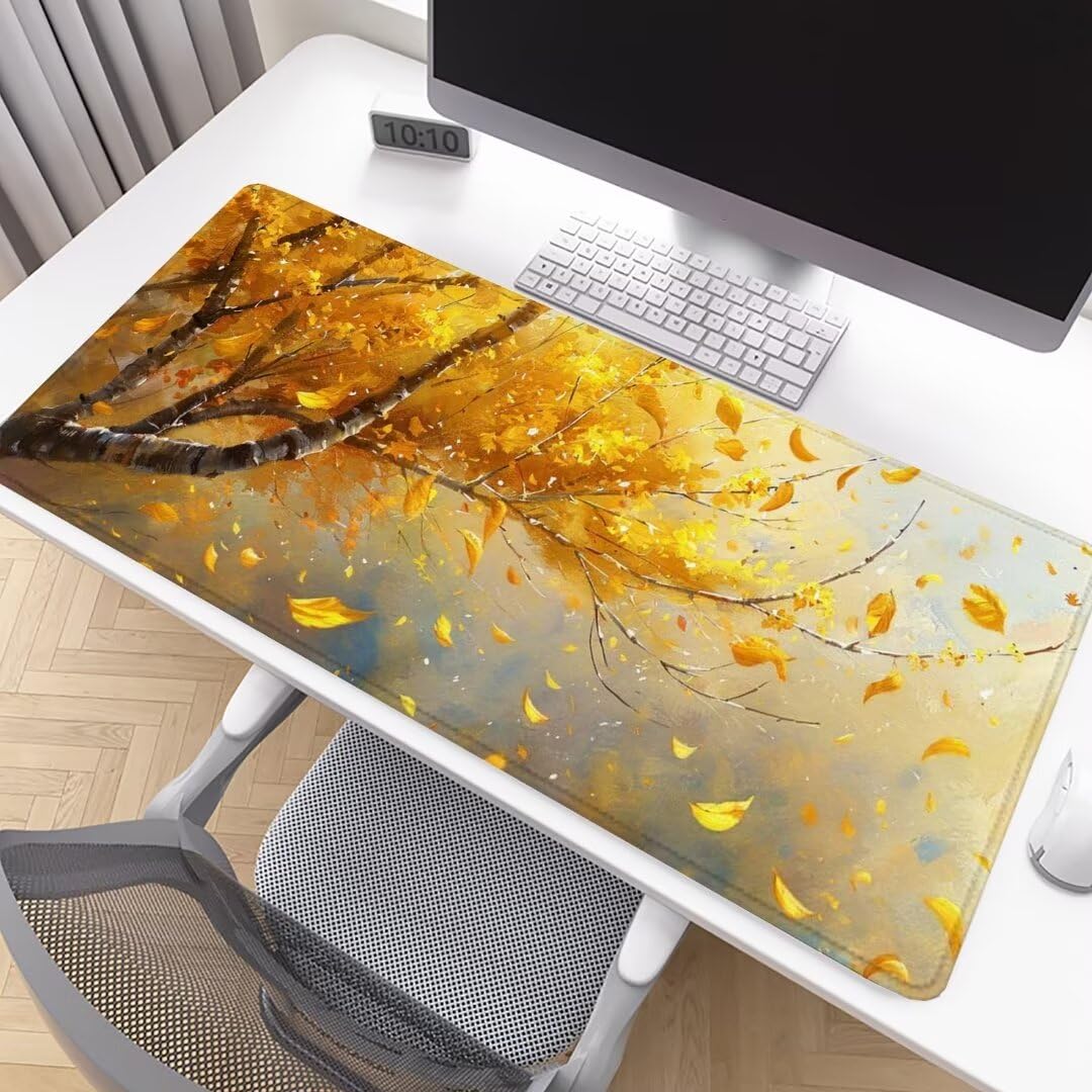 Alfombrilla Ratón Rosa Alfombrilla Gaming XXL 1600 X 800 mm Alfombrilla Escritorio, Mouse Pad Multifuncional, Flor Alfombrilla de Ratón Grande, Protector de Escritorio, Base Antideslizante R1019