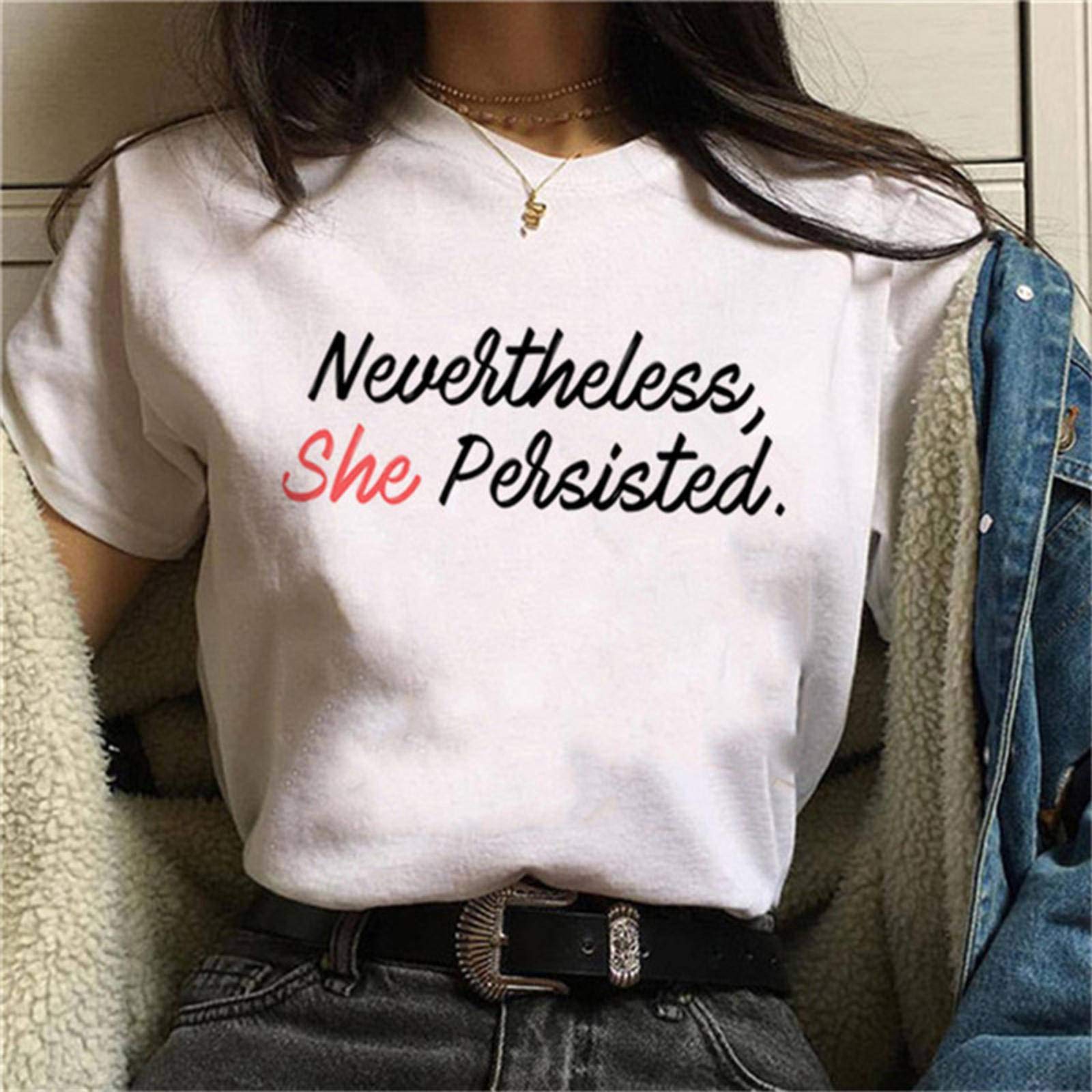 N\CWomen Feminism Ullzang T-shirt Girl Power90s Graphic Tshirt Grunge Aesthetic Female Top Tee Maycaur Harajuku Feminists T Shirts