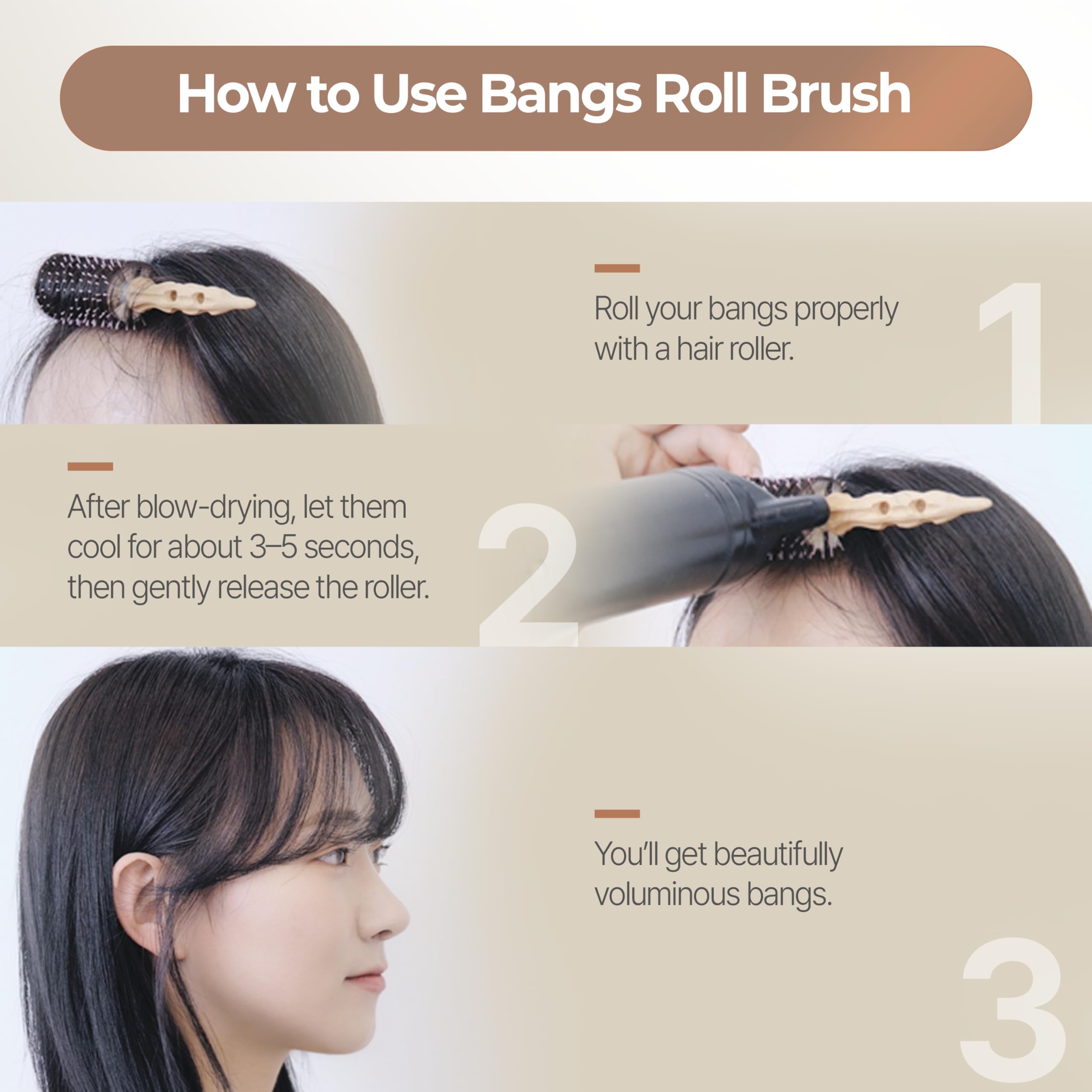 Amazon | [HAUM] Hair Roll Brush #2.5 Beige/ [ハウム]ヘアロール