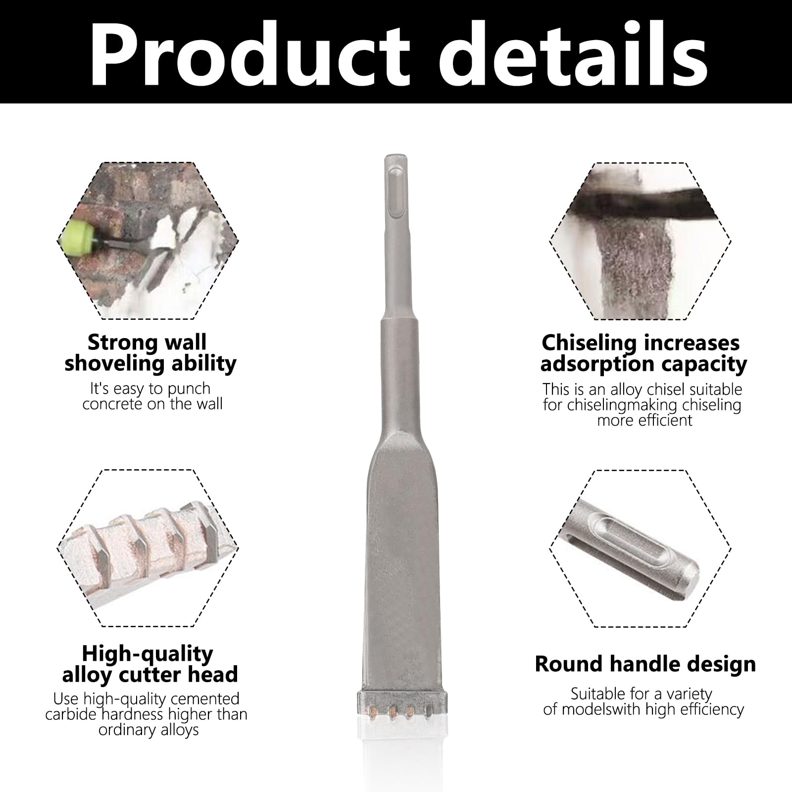 Oiieco SDS Plus Brick Removal/Masonry Chisel 200 X 32mm - Image 3