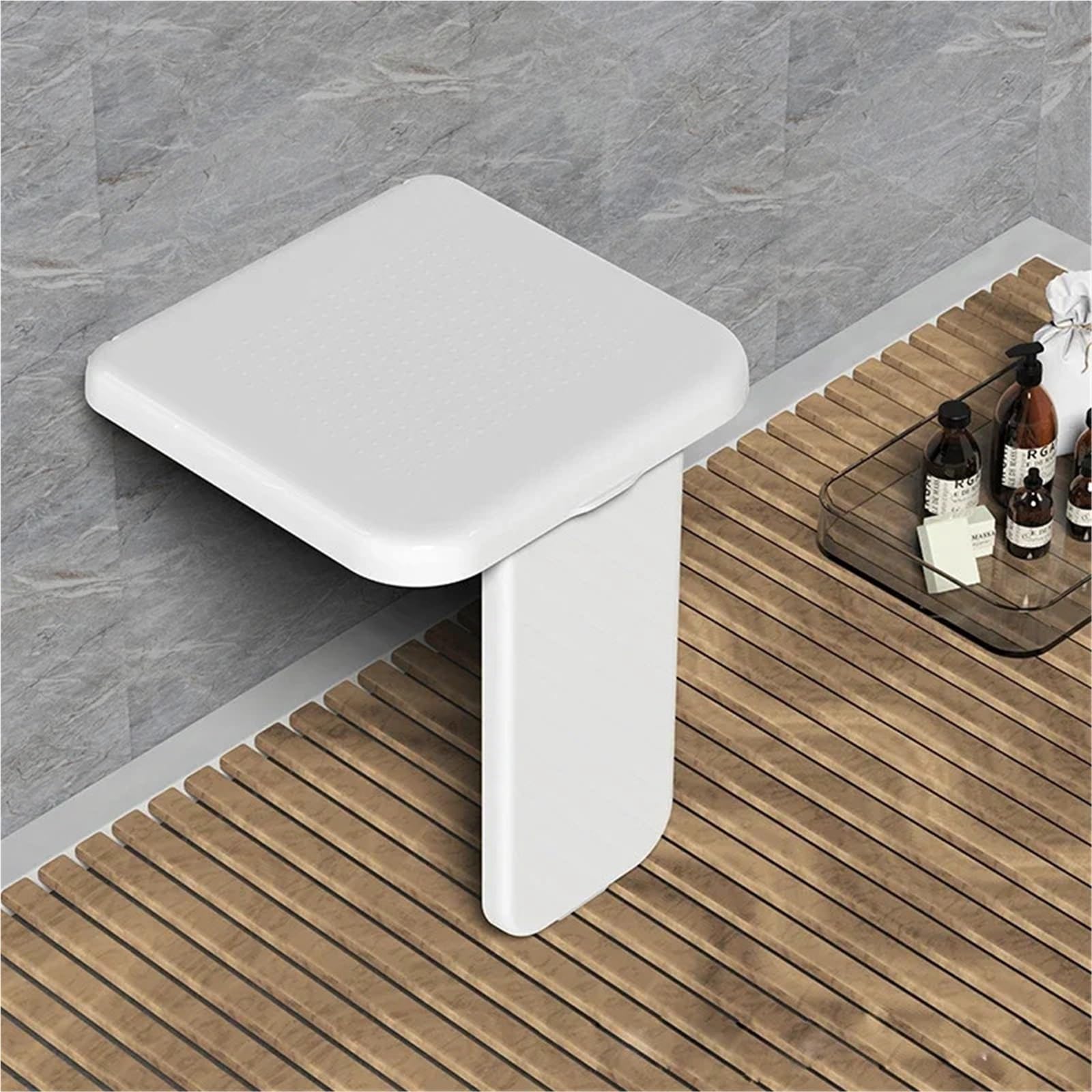 Sedia Doccia A Muro Sedile da doccia pieghevole con montaggio a parete, sedia bagno, spazio, sgabello, carico fino a 220 kg
