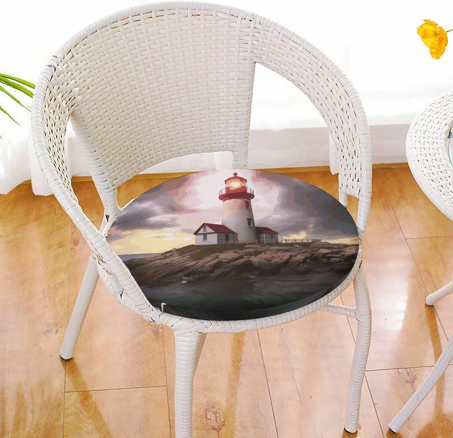 Red Lighthouse Chair Cushions Floor Pillow Chair Pad