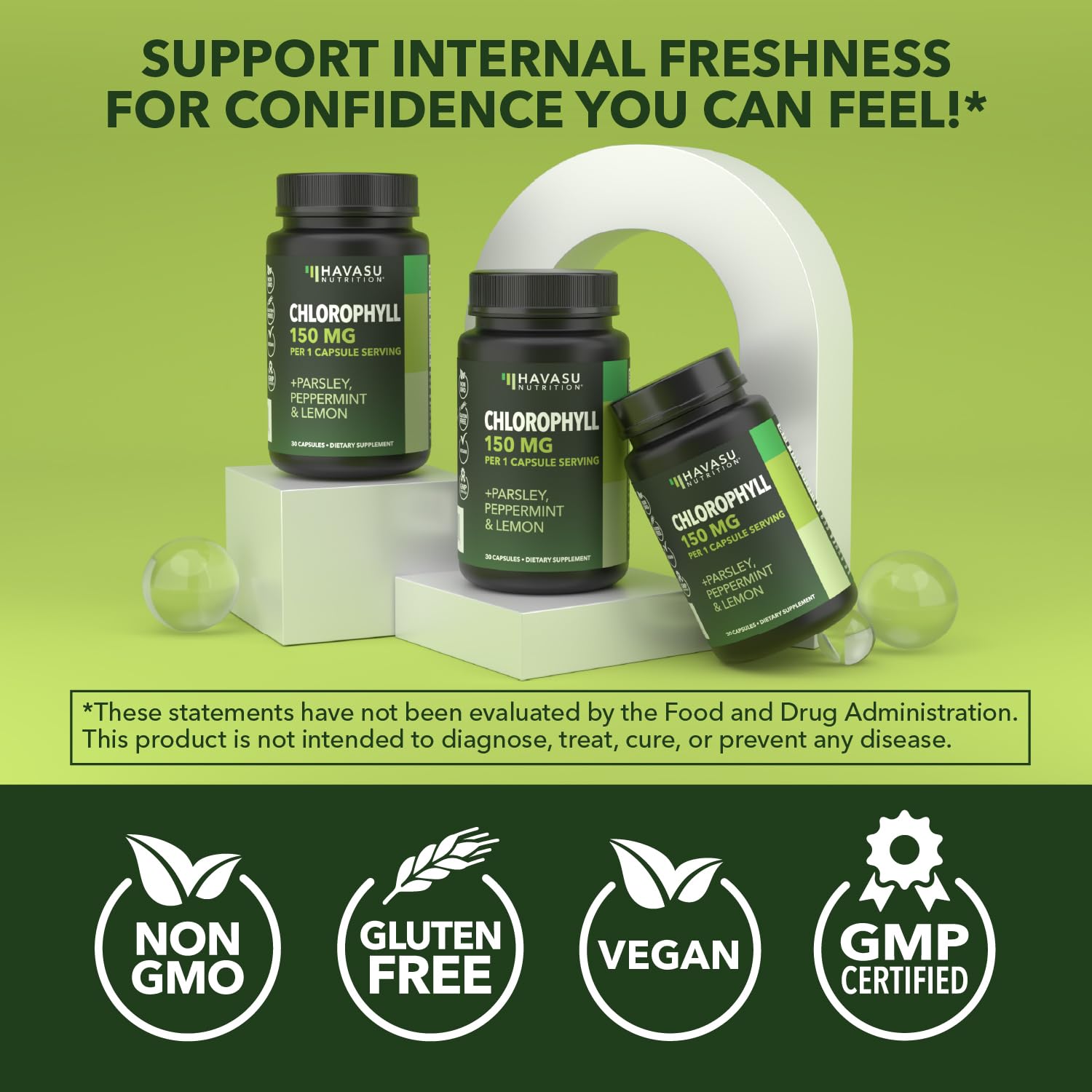 Chlorophyll Pills for Internal Cleanse & Balance, 30 Count, Internal Detox — Amazon image 8