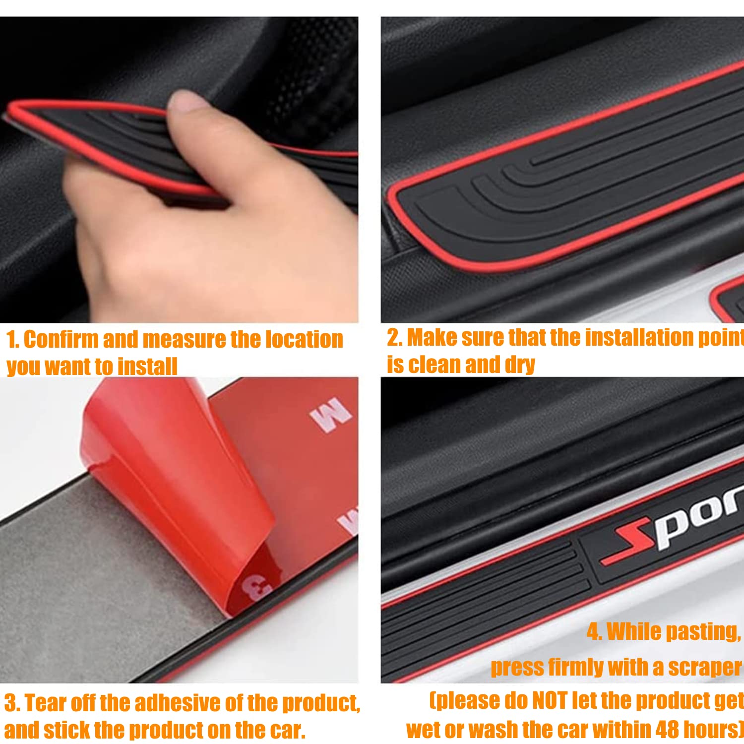 VYNZOR 8 Pcs Protection Portiere Voiture,Fibre De Housses