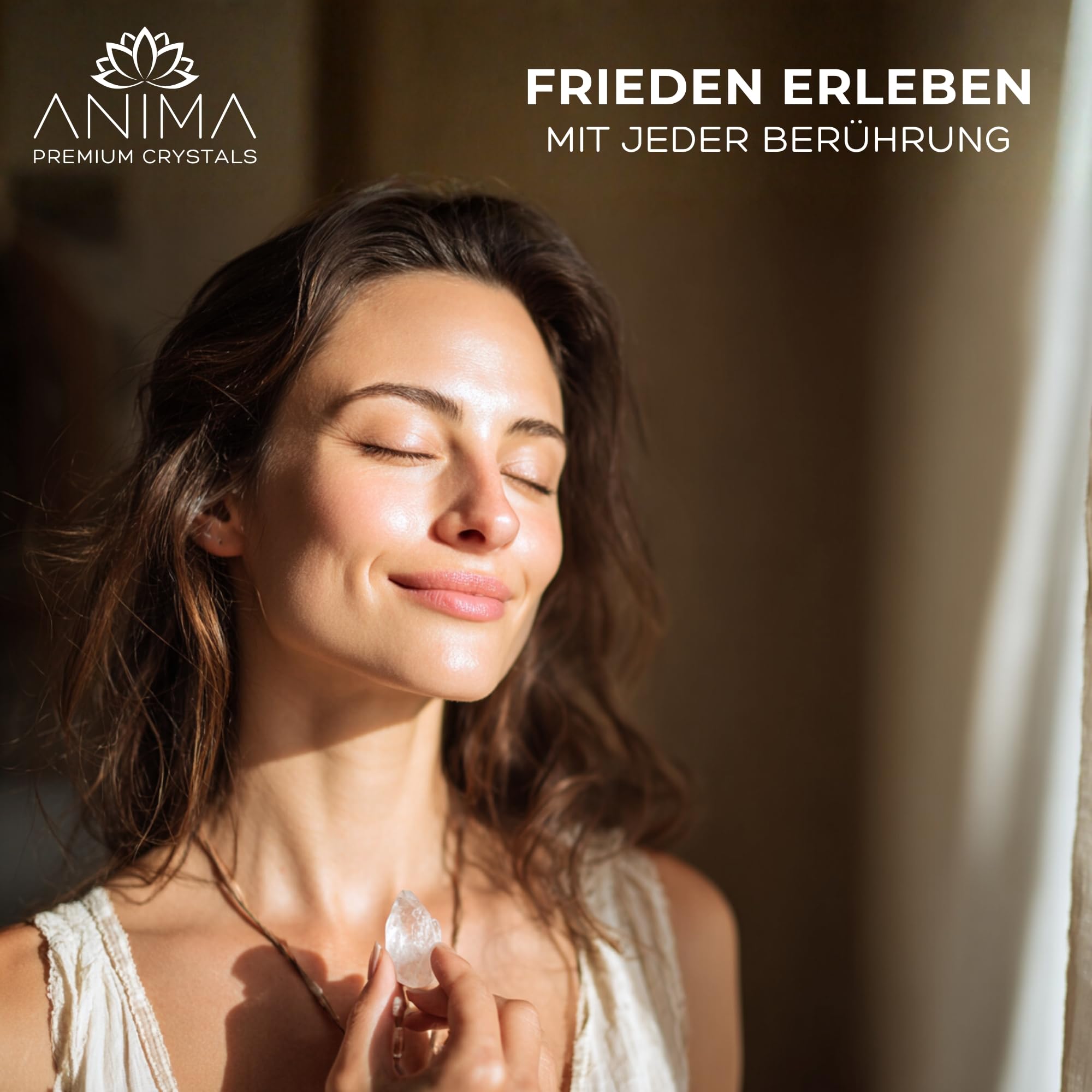 Anima Premium Bergkristall Set – Turm, Rohstein & Cluster in Eleganter Holzbox – Energieverstärker für Klarheit, Fokus & Heilung – Geschenk für Spirituelle Frauen mit Exklusiver Infokarte