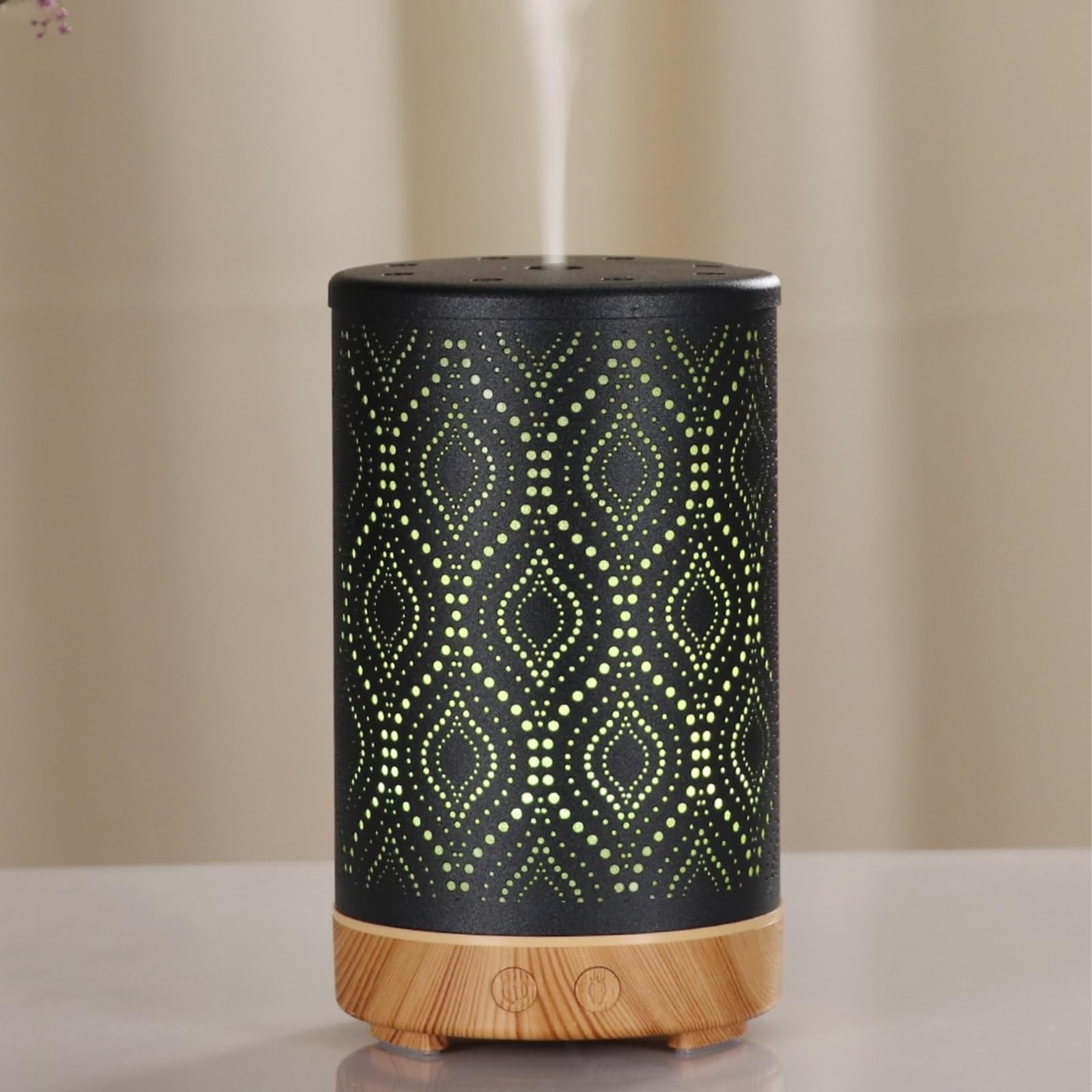 Zen'Arôme Difusor ultrasónico de aromaterapia Sevilla, difusor de Aceite Esencial en frío, difusor eléctrico con Control Remoto, iluminación LED Personalizable, Carcasa de Metal con diseño Original