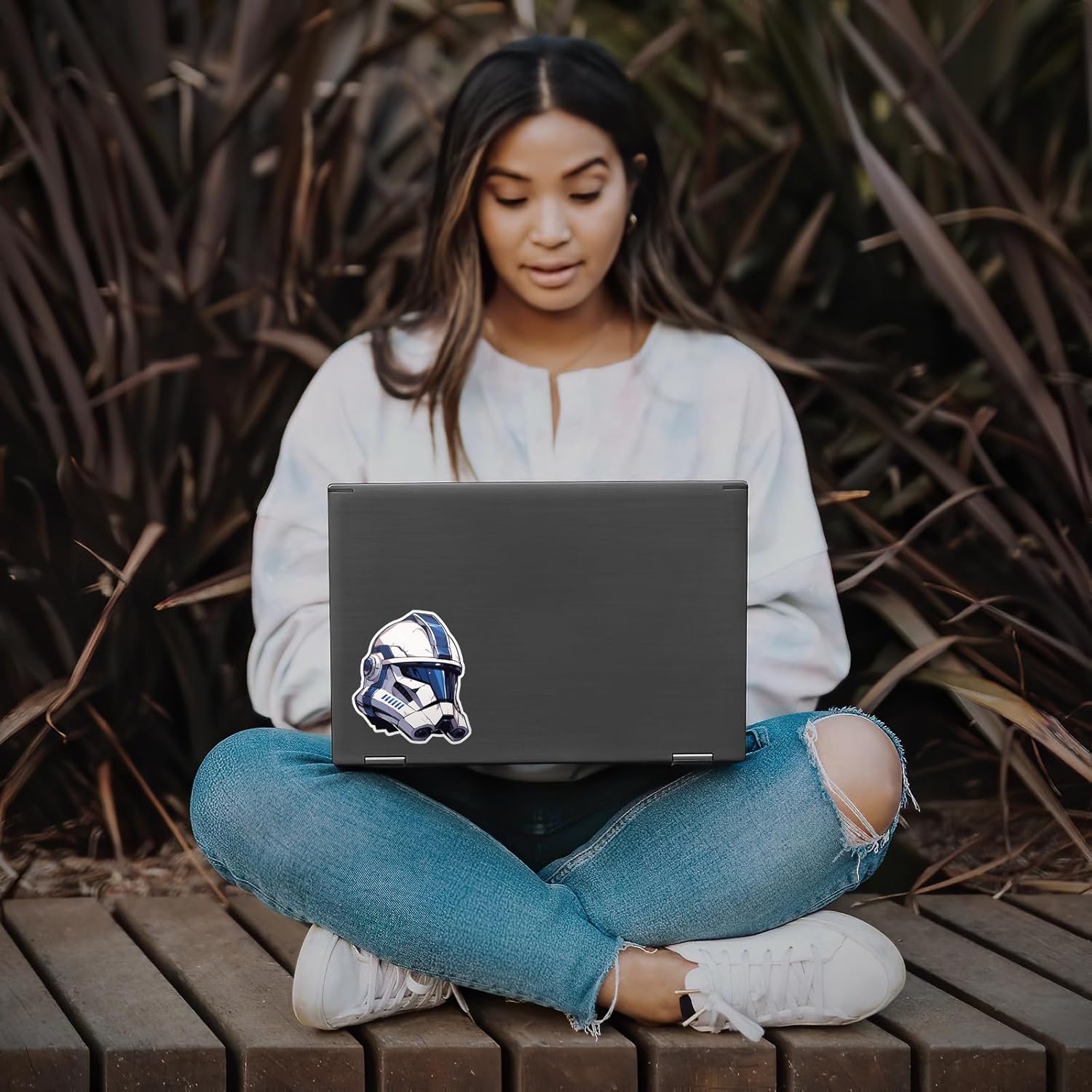 SW Clone Trooper Helmet Sticker Decal Notebook Car Laptop 5.25"x5.5" (Color) - Image 3