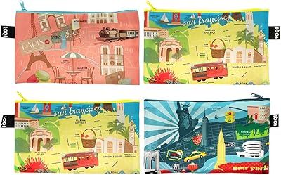 allydrew LOQI Urban Cities Zip Pockets (Set of 4)
