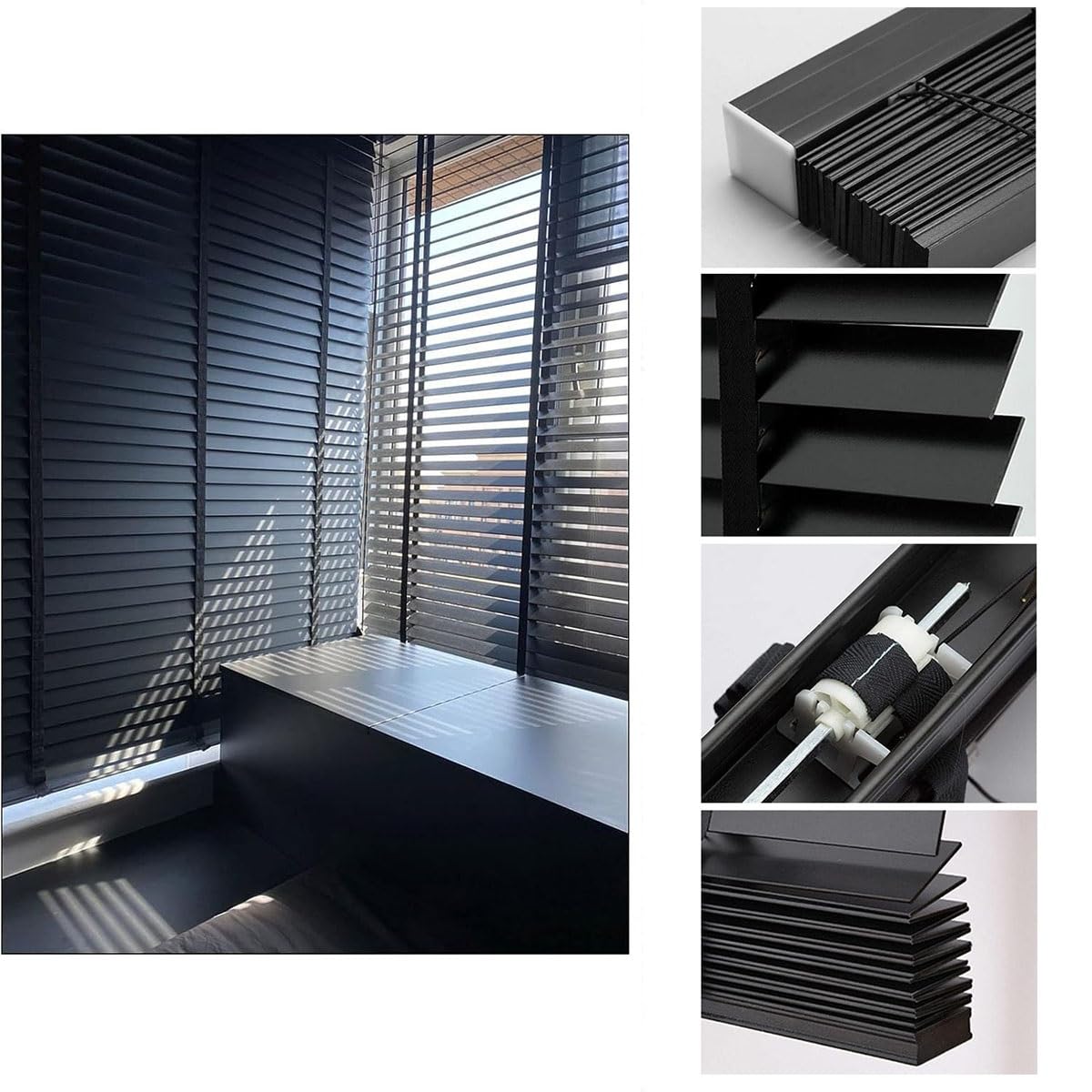 Amazon.com: Room Darkening Venetian Blind Cordless Wood Window