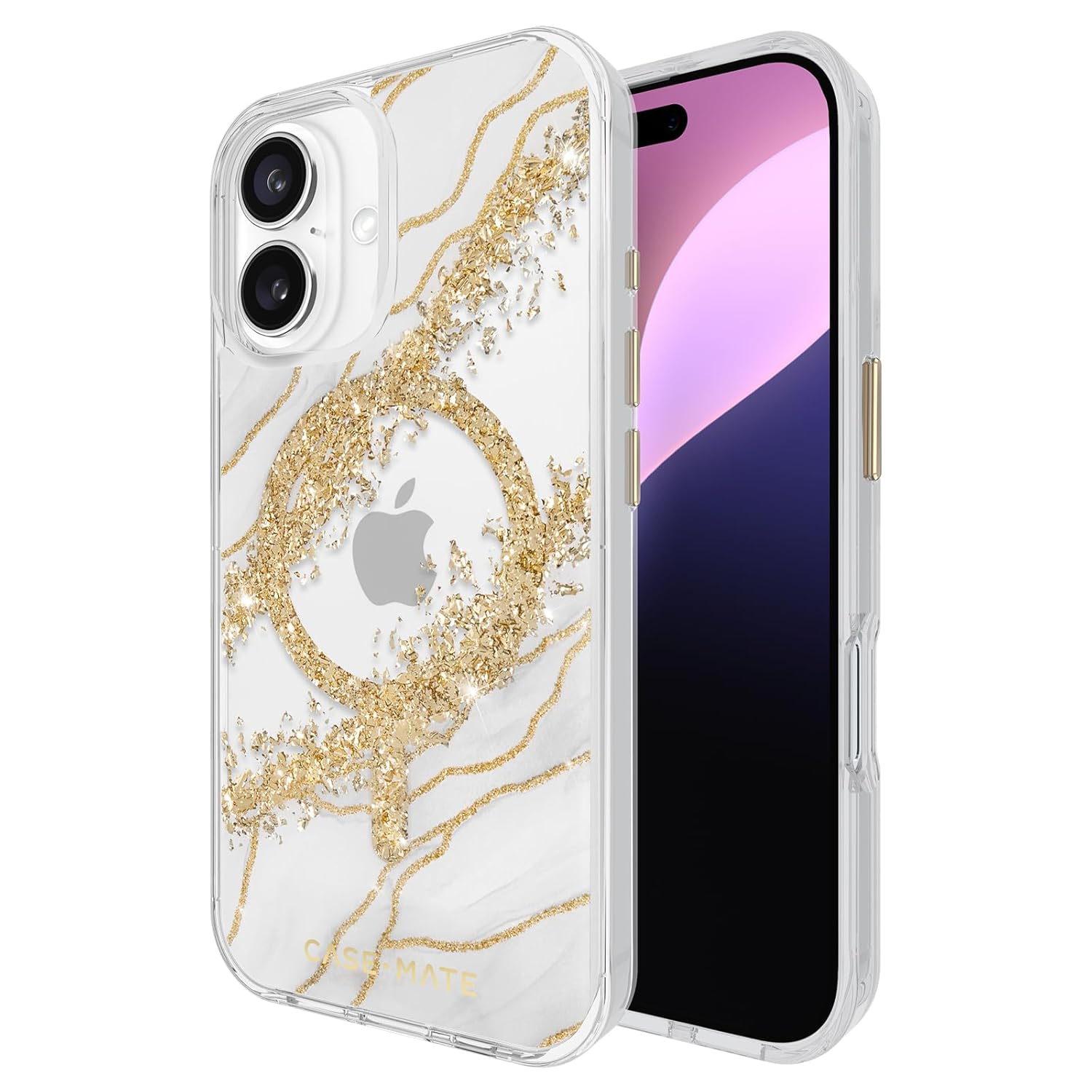 Case-Mate iPhone 16 Case Compatible with MagSafe - Stylish Marble Phone Case with 12ft Drop Protection - Premium
