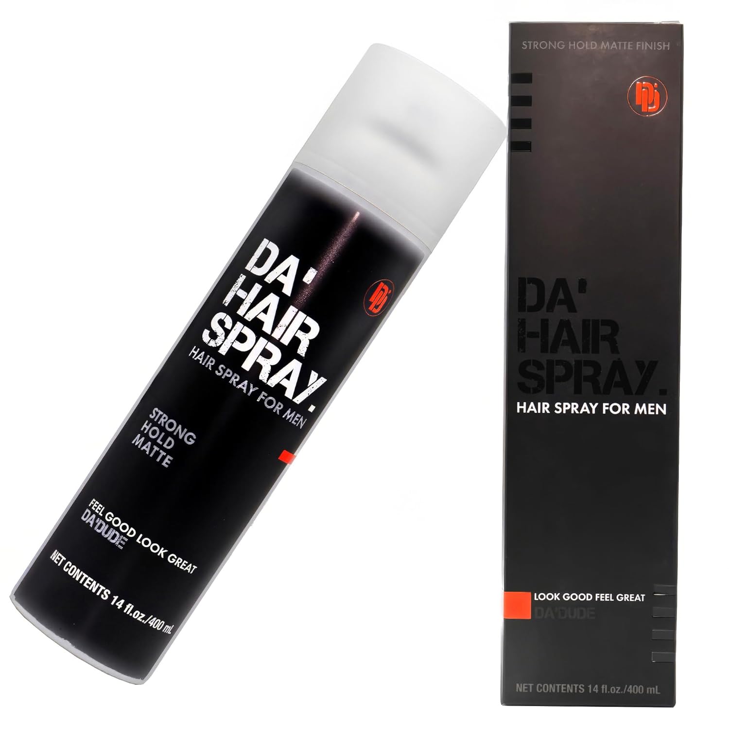 DaDude Da Hair Spray for Men - Strong Hold Hairspray with Natural Matte Finish in a Top Class Gift Box - Large Size 400 ml