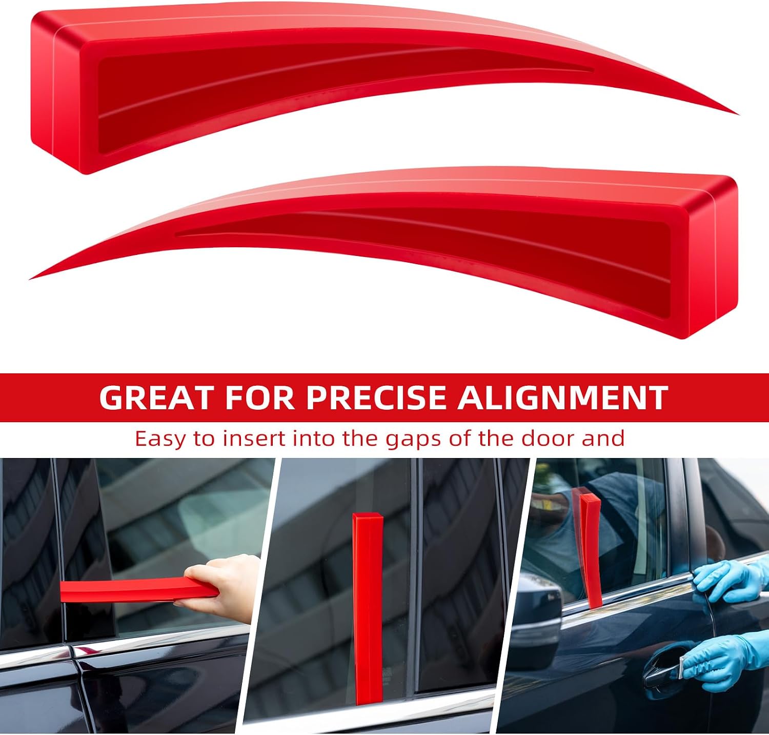 4 Pieces Car Window Curved Dent Repair Kit Window Guard and Wedge