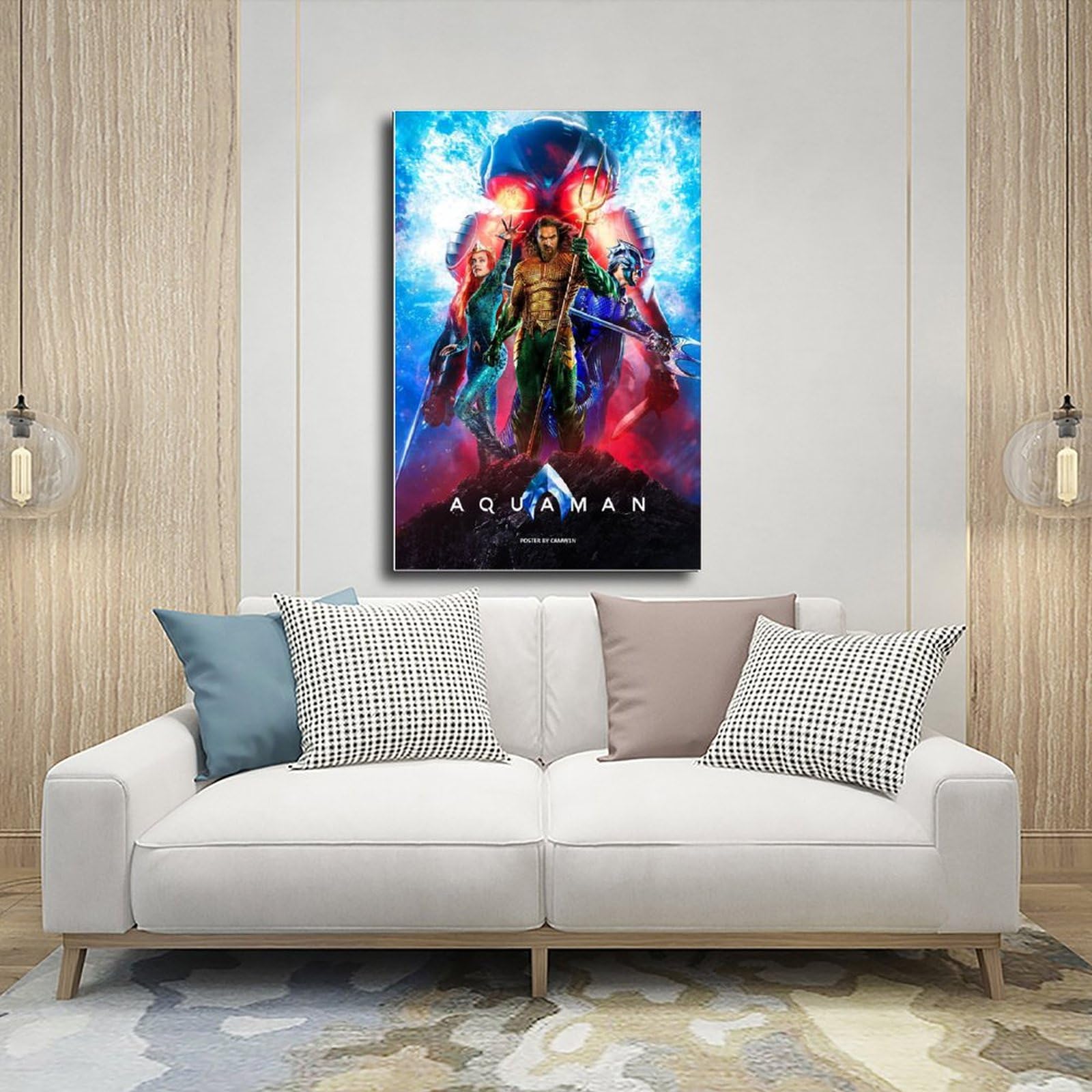 YILDEX Aquaman Poster (2) sur toile pour décoration de chambre à