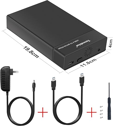 Miniatura 7 de Caja de disco duro externo USB 3.0 para 2.5 3.5 pulgadas SATA I/II/III HDD SSD de hasta 20 TB, estación de acoplamiento HDD sin herramientas de 3.5