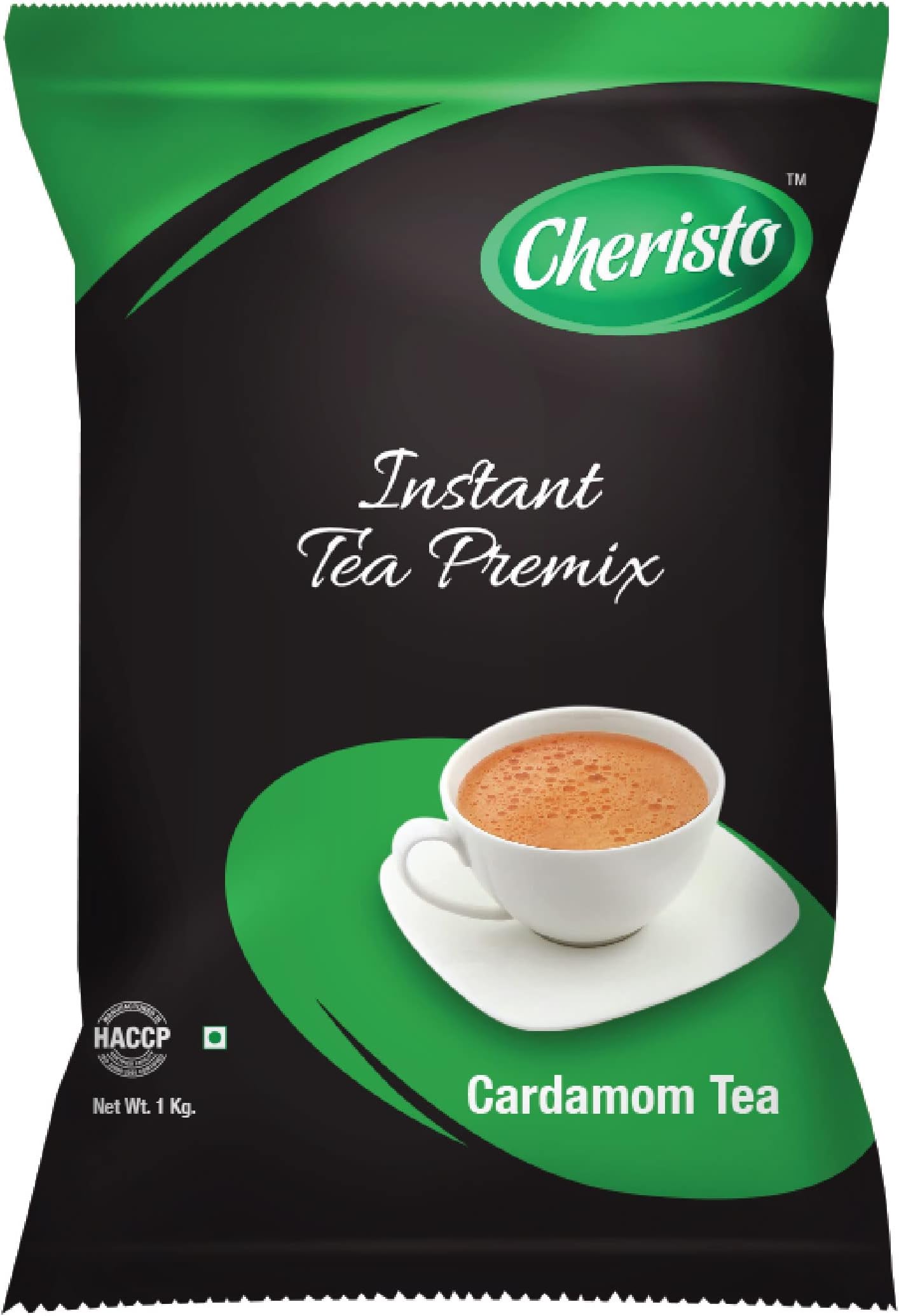 Cheristo cardamom Tea 1 kg Pack, Strong Chai, Rich in Healthy Flavoring - Elaichi chai 100% Natural Tea with Natural Cardamom Instant Tea Premix | Premix Tea for Vending Machine Chai