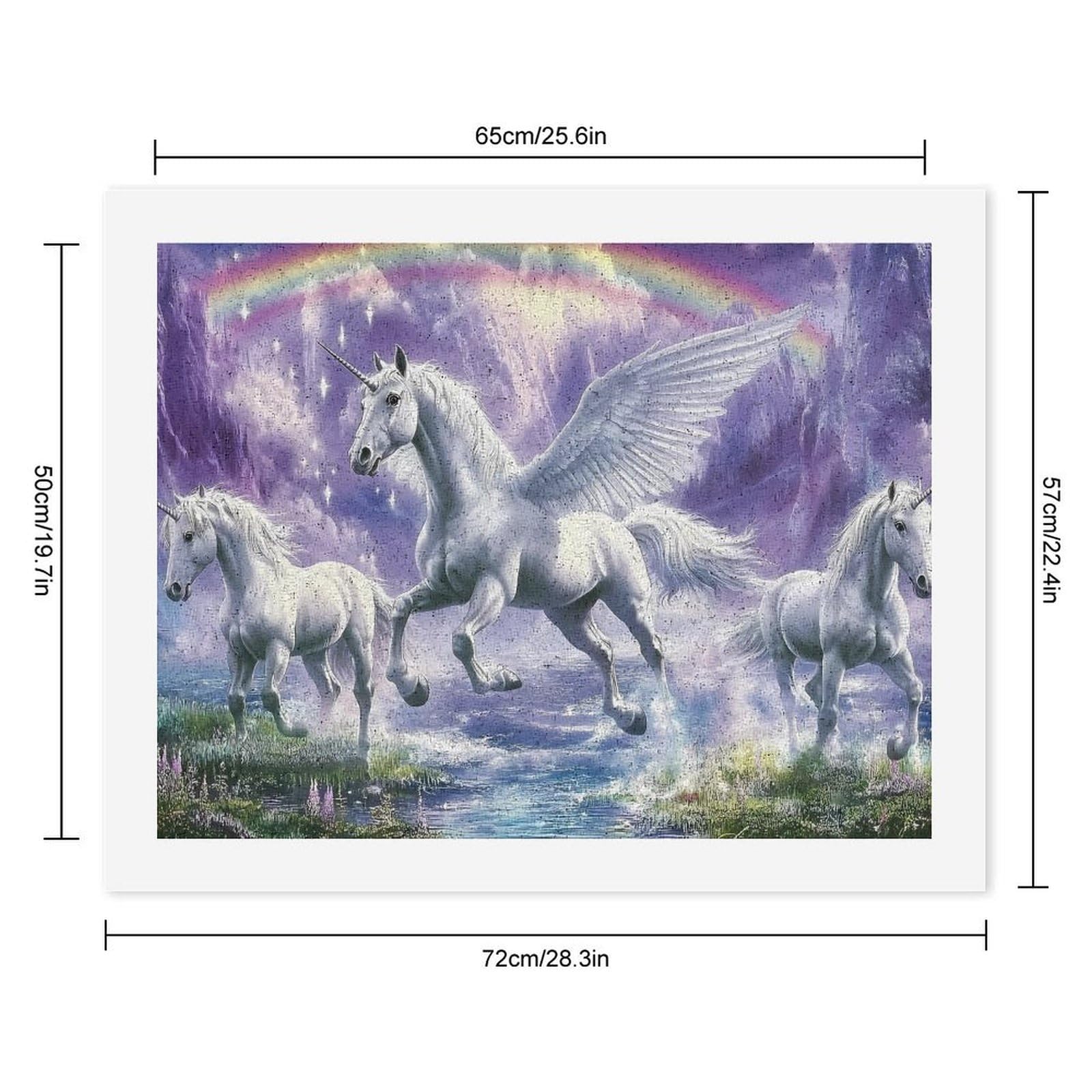 Romantisches Malen-nach-Zahlen-Set mit Pegasus-Motiv für Erwachsene und Anfänger, bunt, DIY, einfaches Malen für Zuhause, Wanddekoration