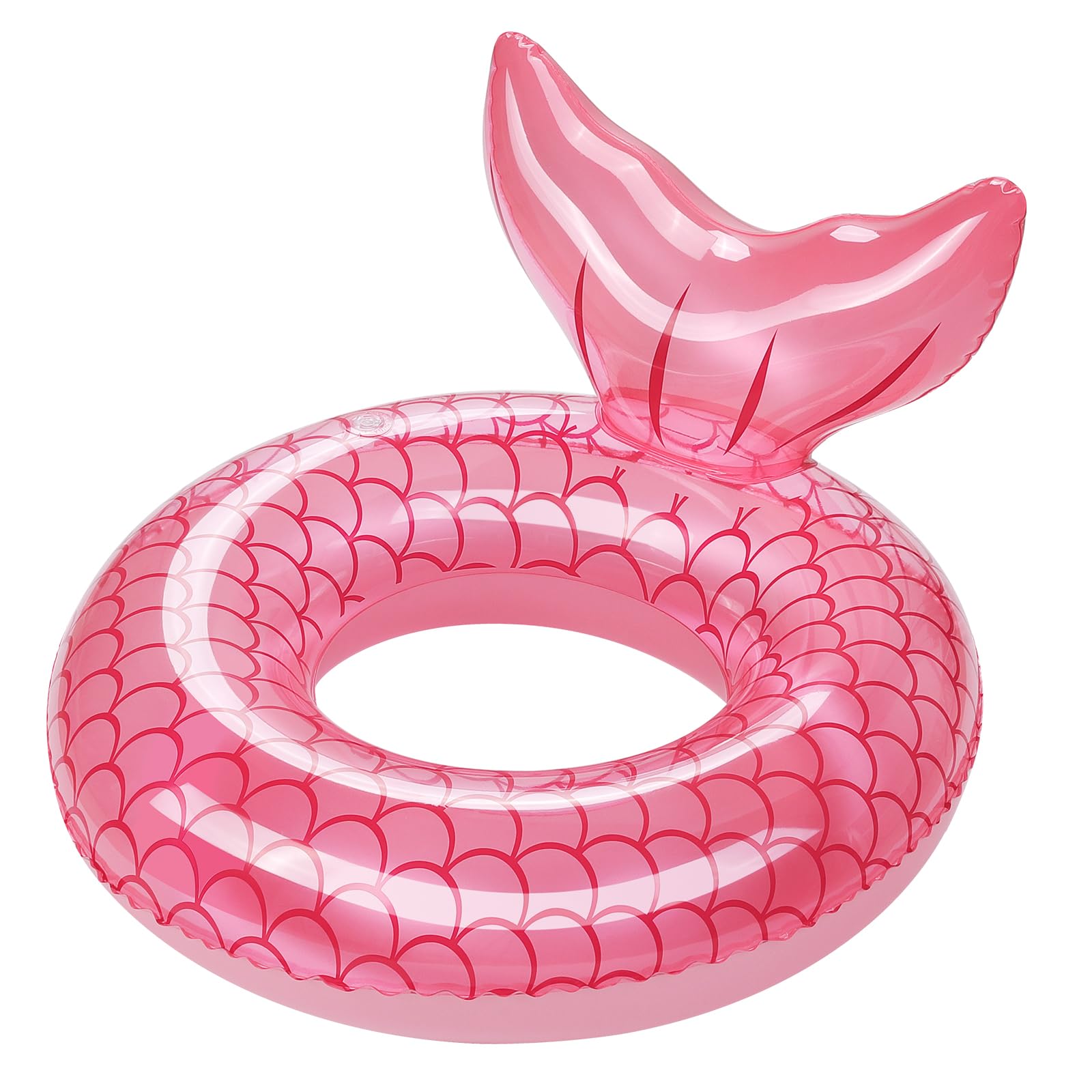 HeySplash Pool Inflatables for Kids Mermaid Inflatable Pool Toys Rubber Ring, Cute Swimming Float Tube