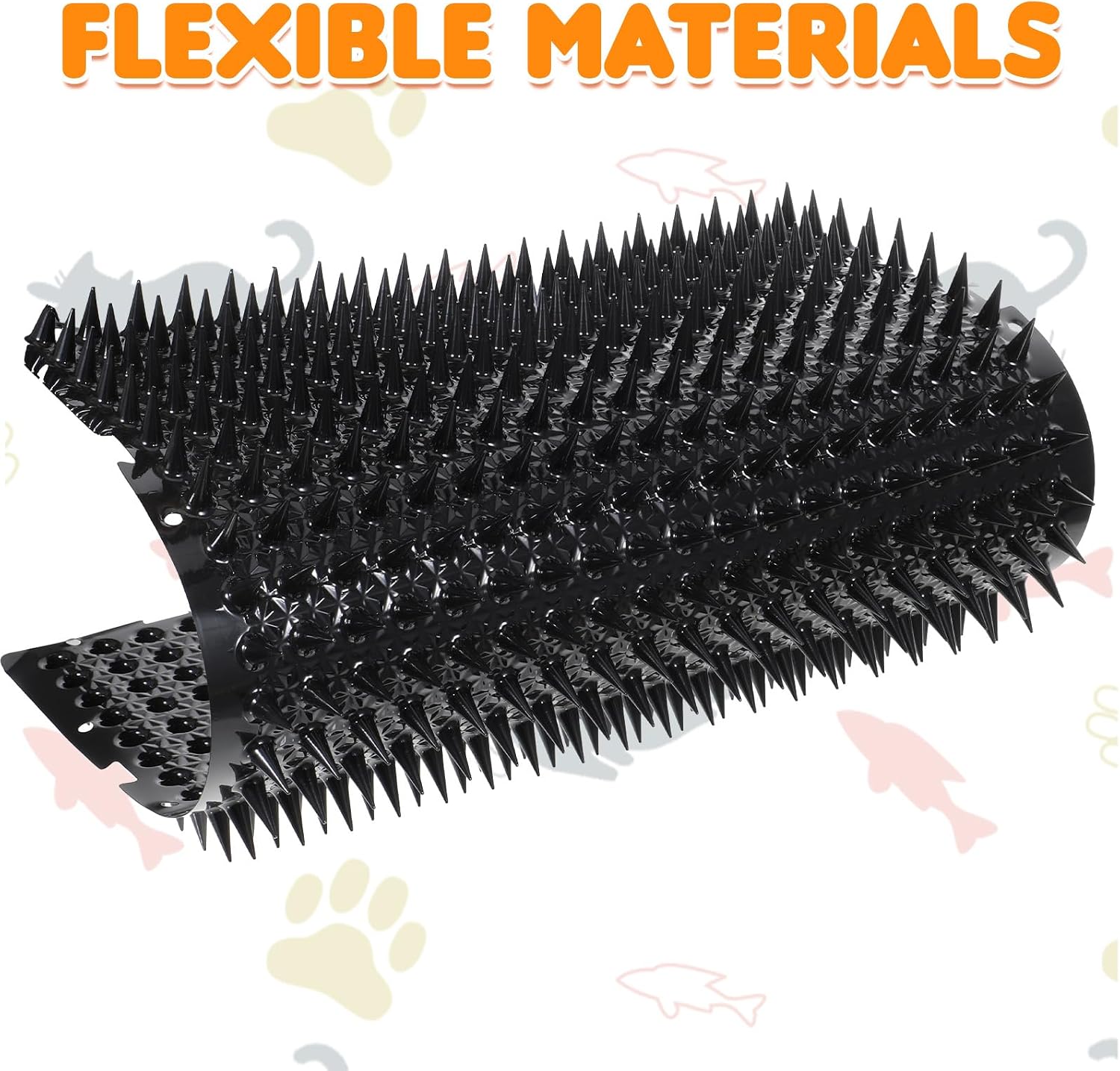 16 Pack Scat Mat for Cats, Plastic Cat Deterrent Mat with Spikes | 16 X 13 Inch Scat Mats for Indoor/Outdoor, Pet Training Deterrent for Sofa, Countertop, Garden & Plant Protection