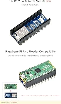 Amazon.com: Waveshare SX1262 LoRa Node Module for Raspberry Pi