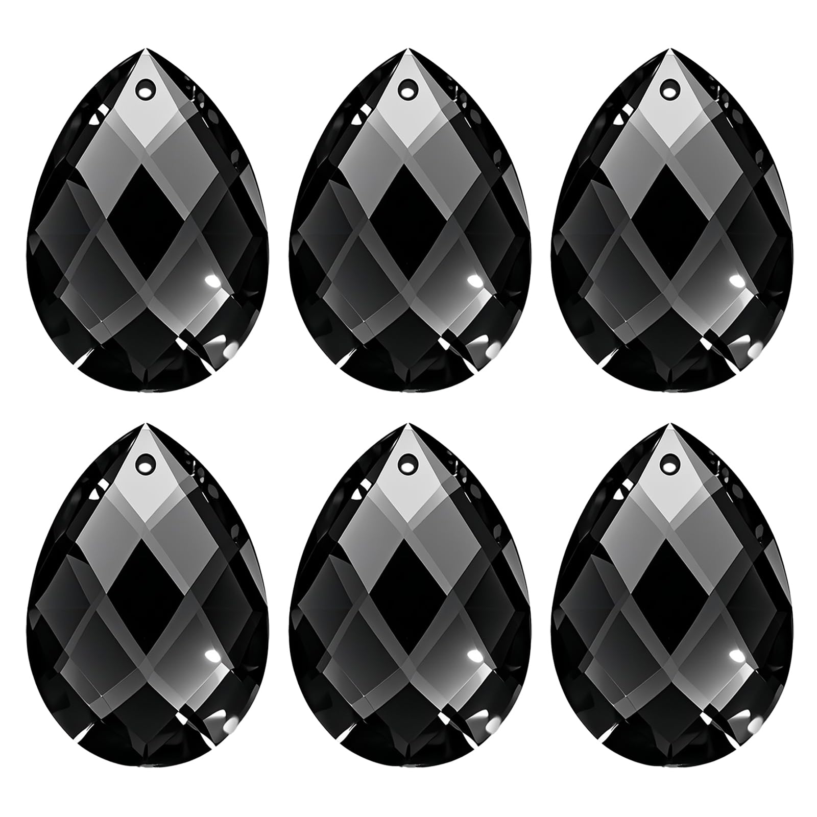 Pendentifs en cristal K9 PATIKIL haut de gamme de 38 mm noirs pour lustres et abat-jours créatifs