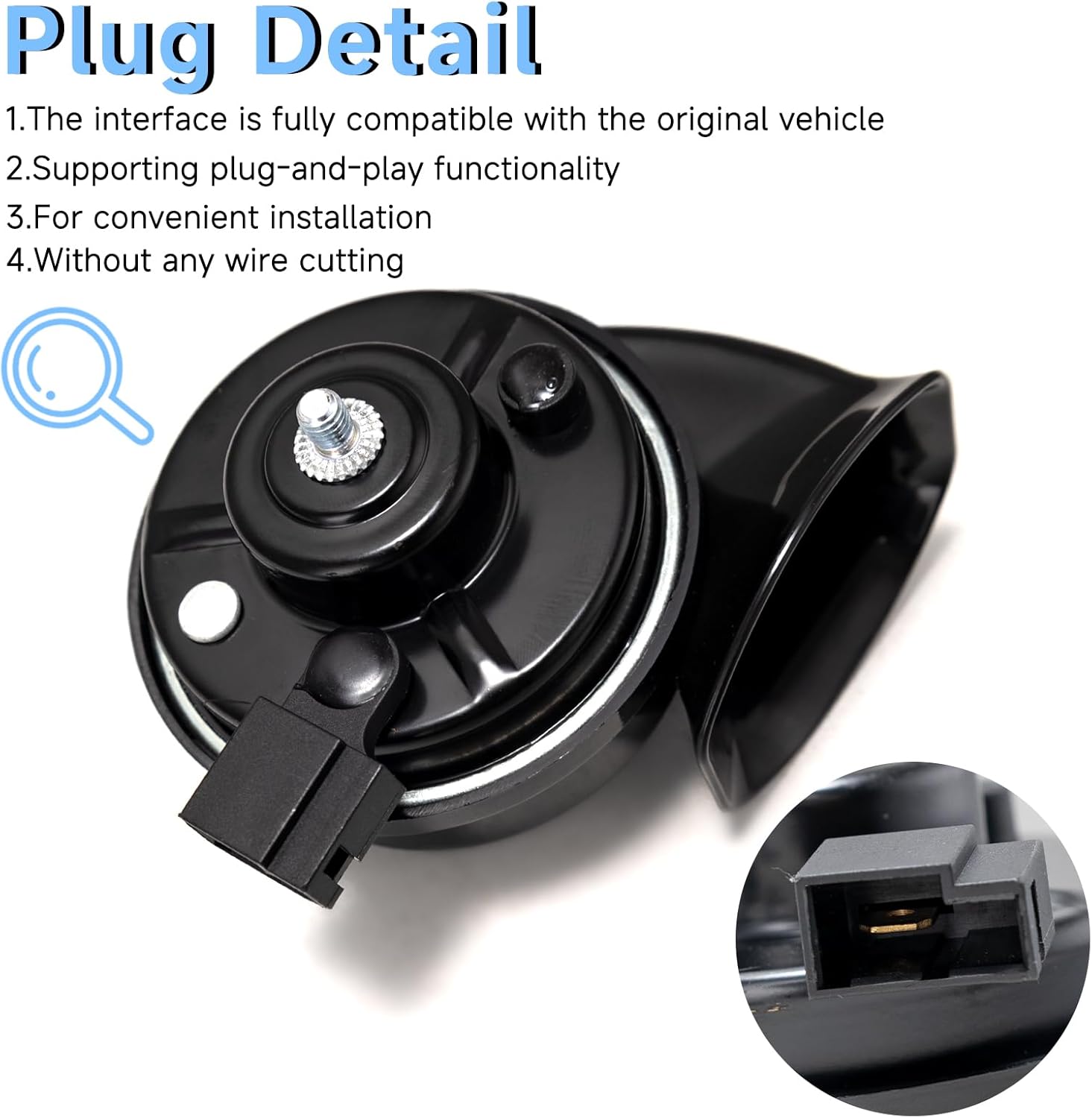 Car Horn Suitable for Toyota, 12V Waterproof Dual-Tone Snail Horns, 130dB Super Loud Horn, Compatible with RAV4/Camry/Corolla/Tacoma/Highlander/Tundra/Lexus