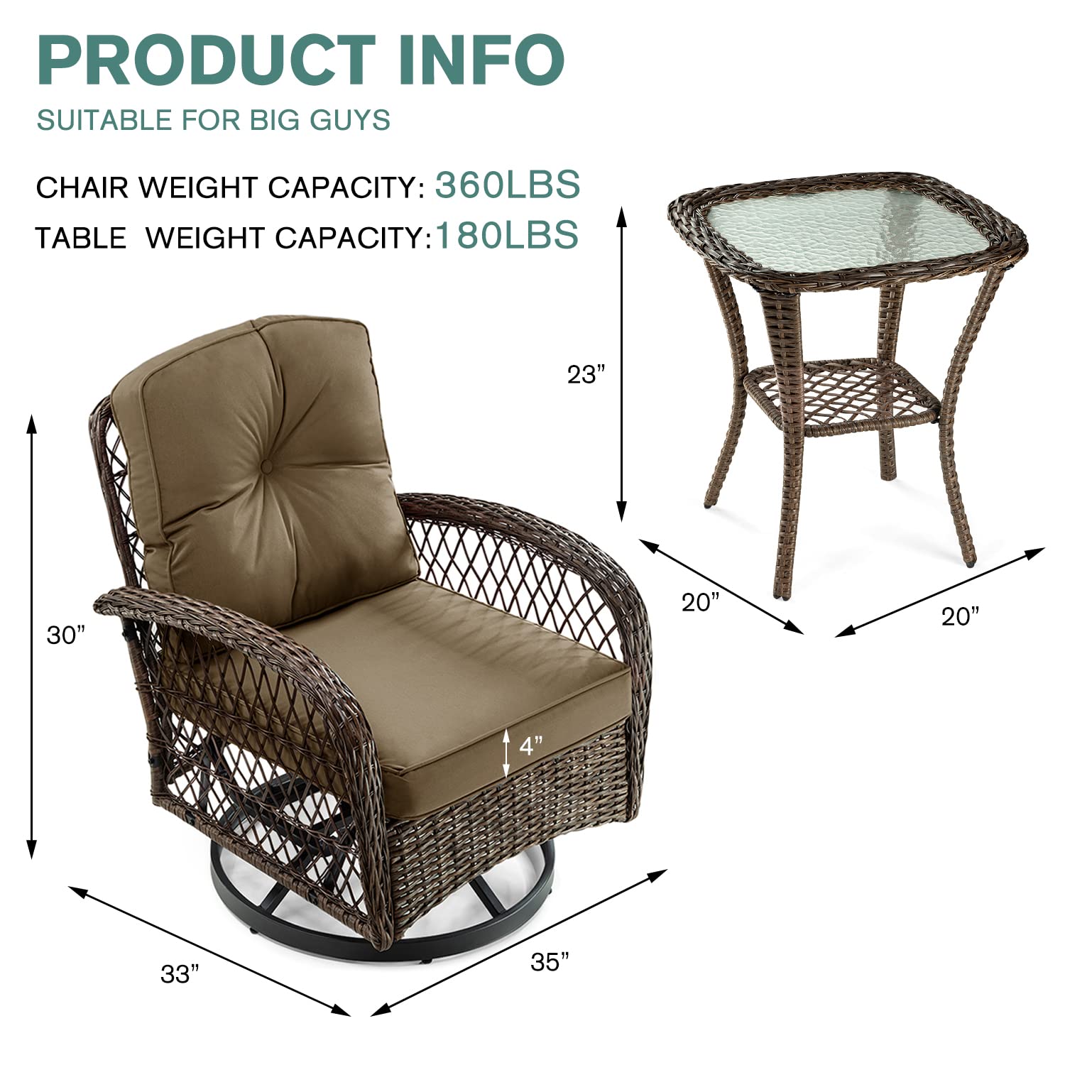 patio chairs for big guys