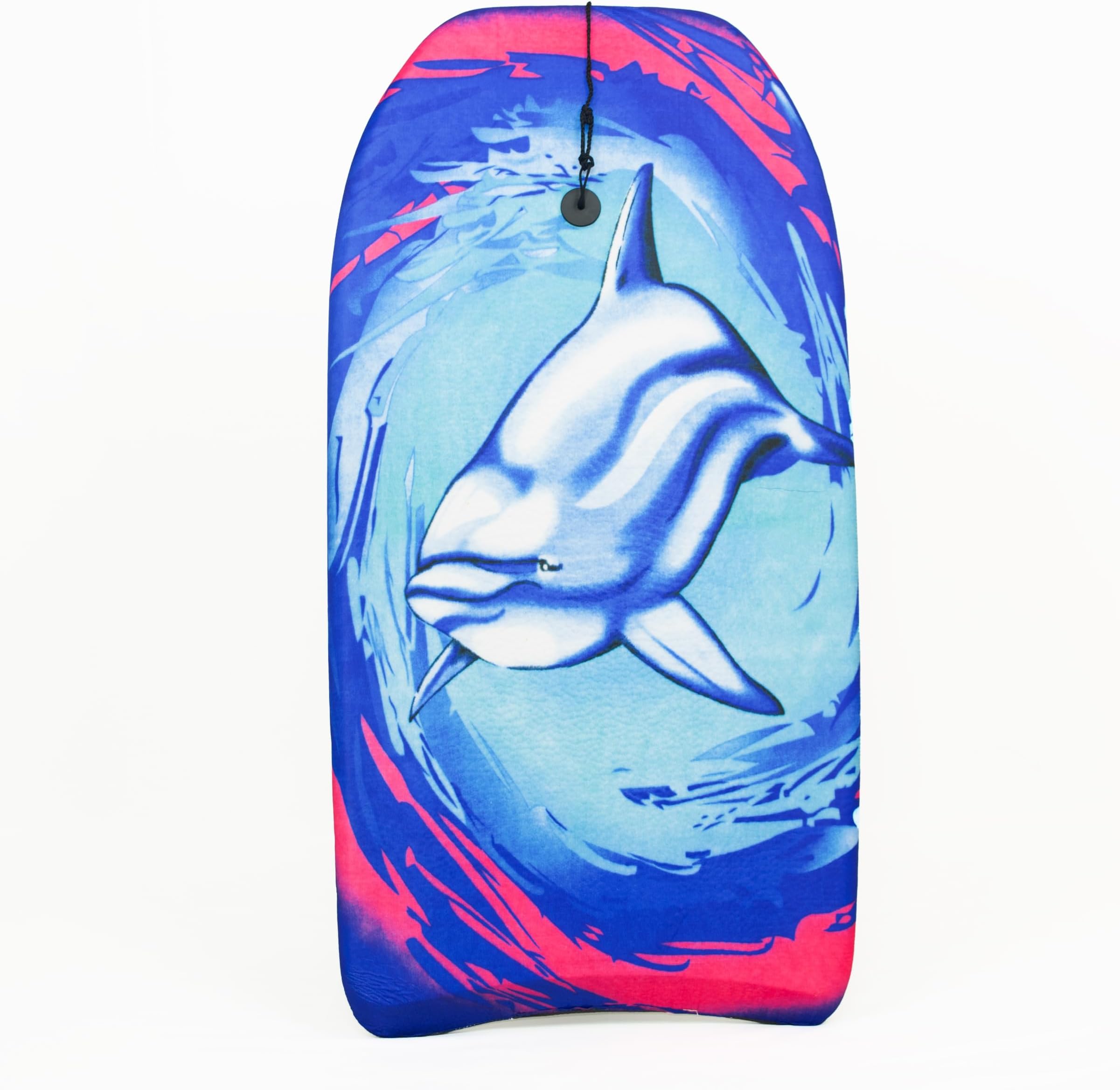 Koopp Large 36” Foam Surfboard with Leash & Strap, Multicoloured | Large Kids & Adults Bodyboard | Lightweight & Durable Beach Board, Swimming & Surfing Accessory | Beginner Bodyboard, Adults & Teens