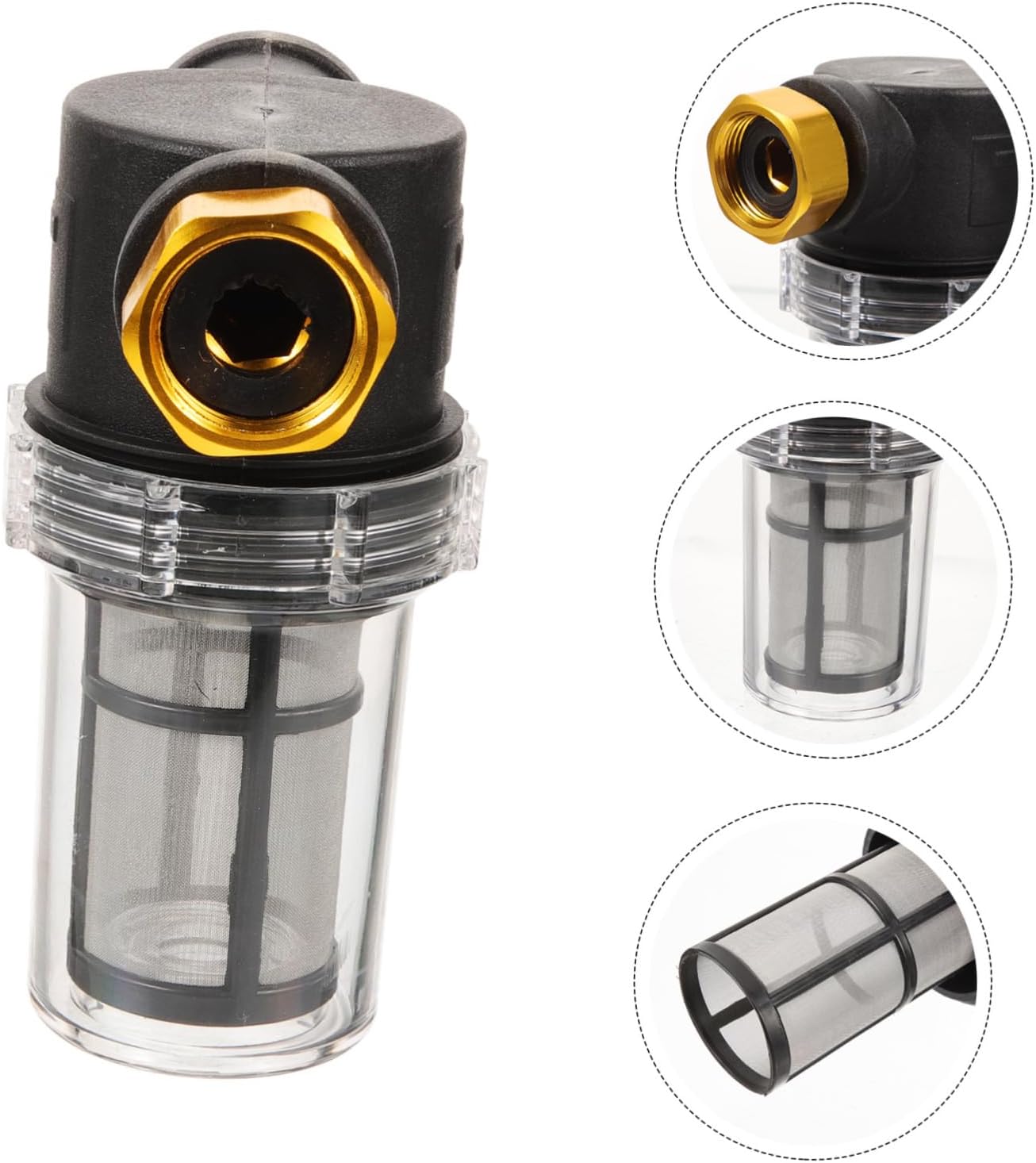Water Filter Sediment Hose Filter for Garden High Pressure Washer Accessory EU Standard Mesh Inline Sediment Removal for Clean Water Use