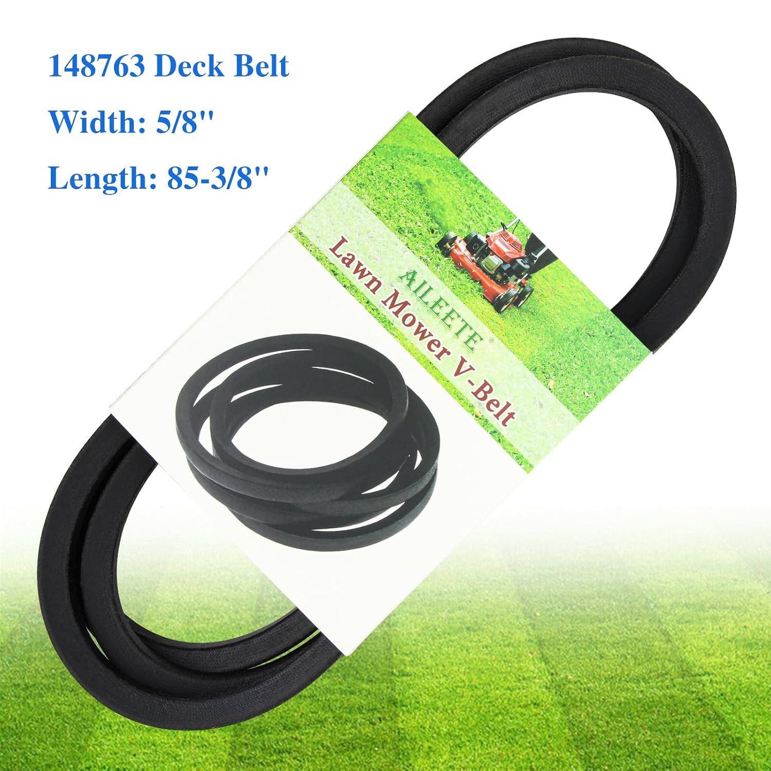 148763 Deck Belt 5/8" x 85-3/8" for Craftsman 46'' 50'' Deck Riding Mower & Husqvarna GTH2350, GT200, YTH180 and YTH2046 Ride Mower, Replaces 532148763, 531300769