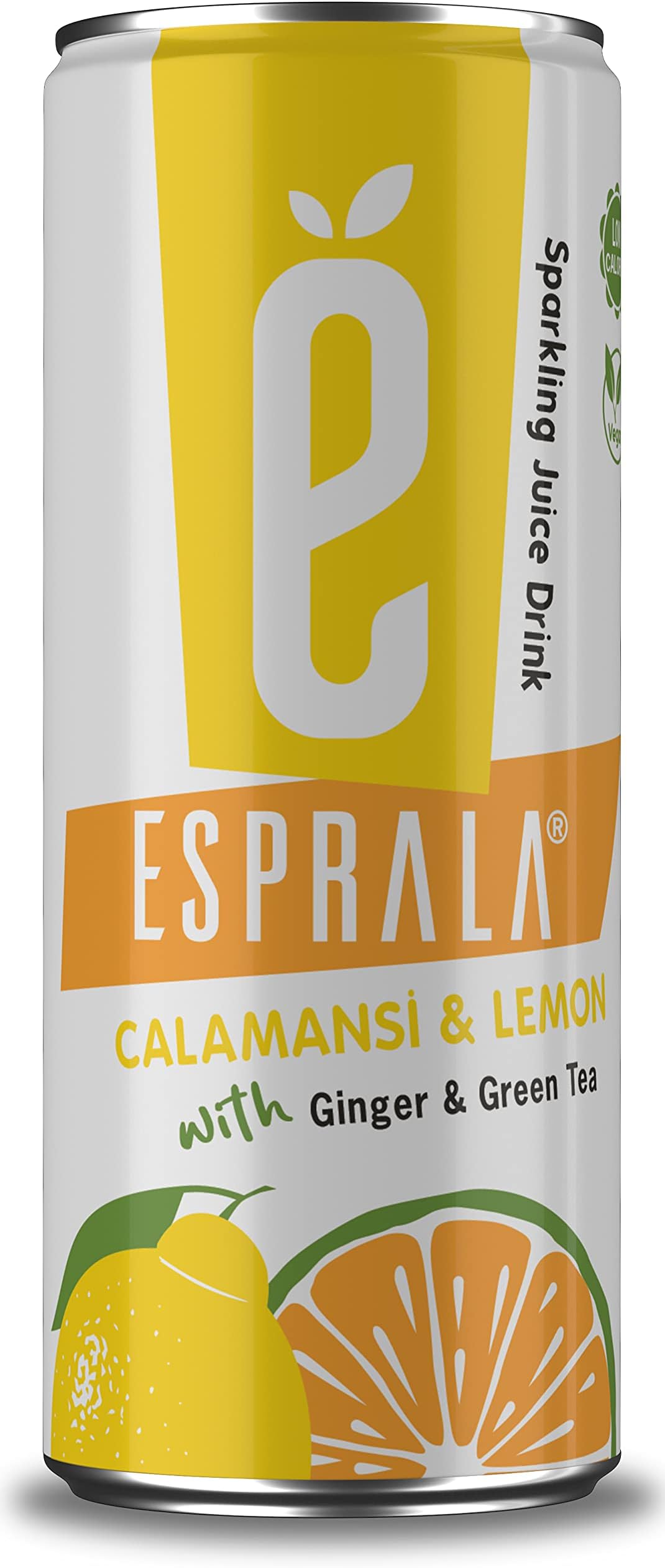 Esprala Real Fruit Sparkling Drinks - Lightly Fizzy Calamansi & Lemon, Begin The Moment to a Delicious, Low Calorie, Low Sugar, Soft Drink that's Bursting with Flavour, Pack of 12 x 250mlโฆ