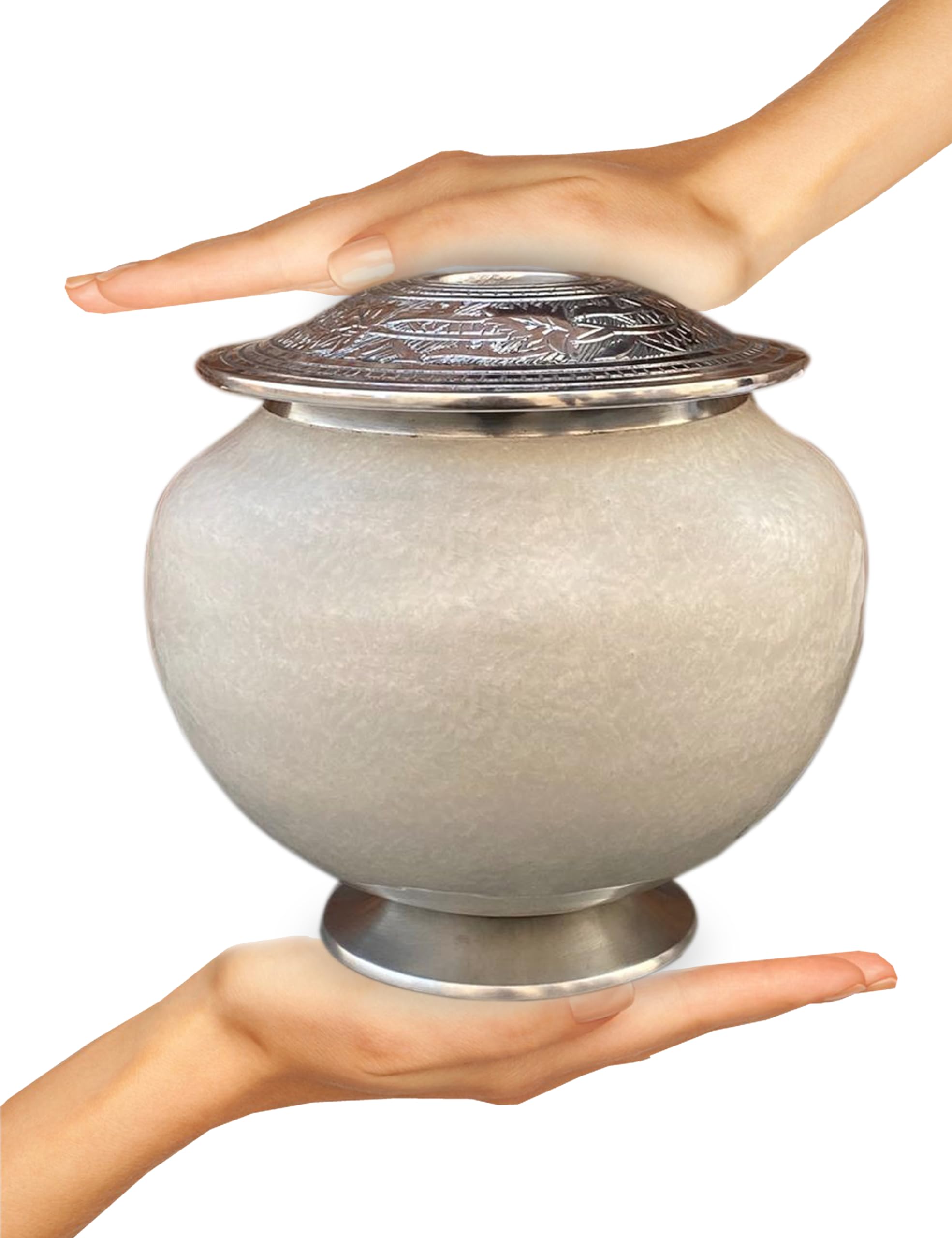 Candle Cremation Urn for Human Ashes, Large Pearl White Candle Urn, Decorative Urn for Ashes Display at Home - Image 3