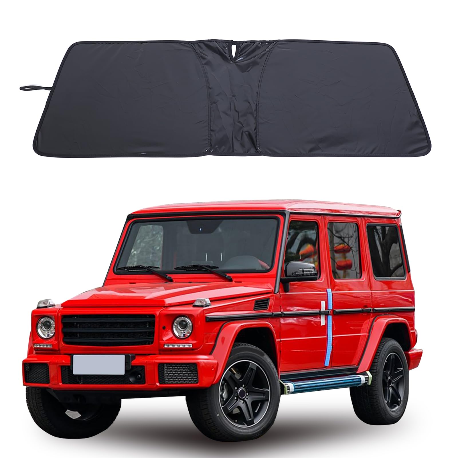 Windshield Sunshade Compatible with Mercedes-Benz G-Class W463 G63 G65 G55 G500 G550 G350d 2004-2018 ?Front Window Sun Visor Protector,UV Protection Heat Insulation Windshield Sun Shade (Style D)