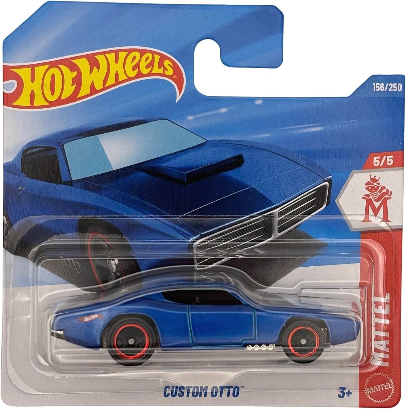 Hot Wheels - Custom Otto - Mattel 5/5 - JJK03 - Short Card - Blue - Mattel 2026 (156/250) - Muscle Car - Fantasy Model - 1:64