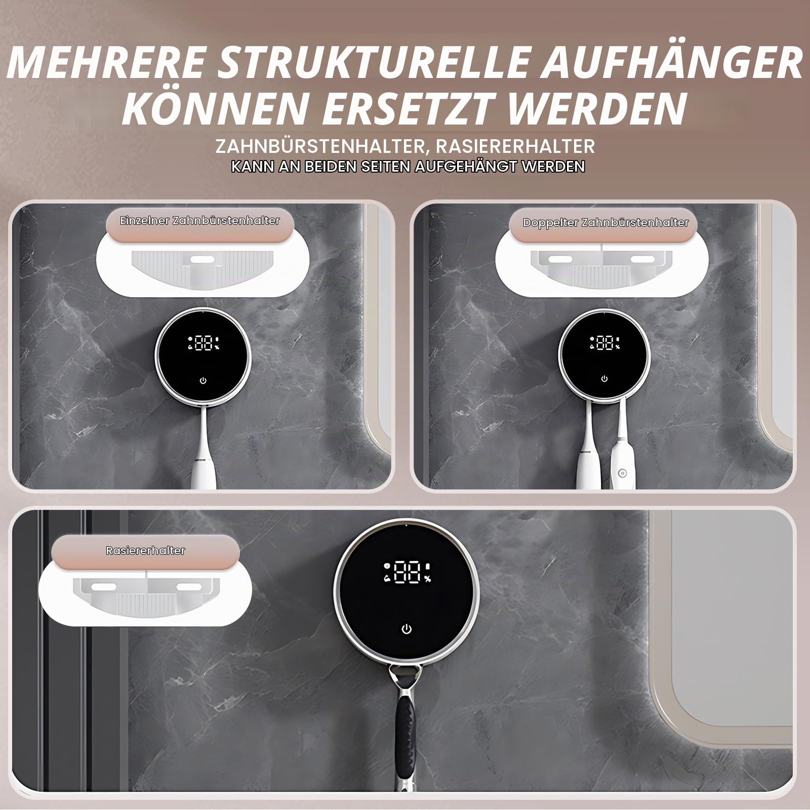 Elektrischer UV Desinfektions Zahnbürstenhalter mit Trocknen,Kein Stanzen