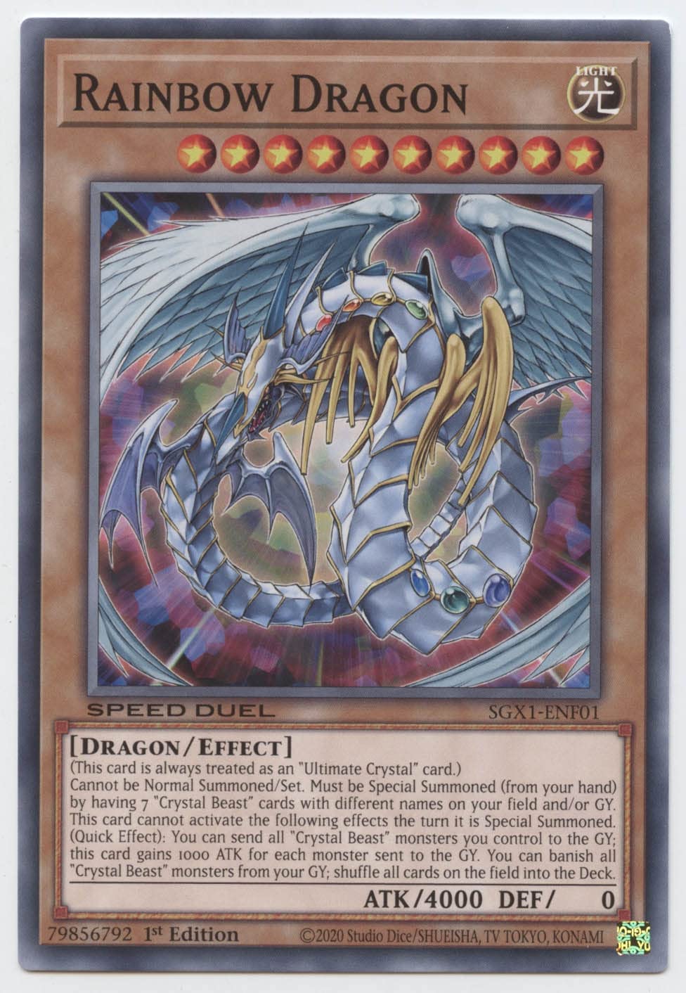 【ARS10】RAINBOW DRAGON 英語版 1st ゴーストレア ARS10】RAINBOW DRAGON 英語版 1st ゴーストレア 2007 Yu-Gi-Oh