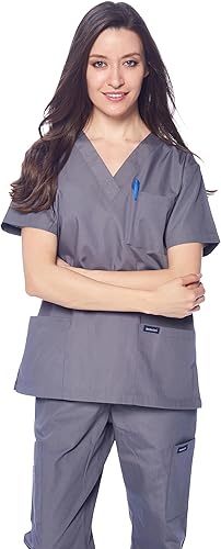 Miniatura 4 de Dagacci Scrubs Uniforme Médico para Mujeres y Hombres Conjunto de Scrubs Médicos Top y Pantalones