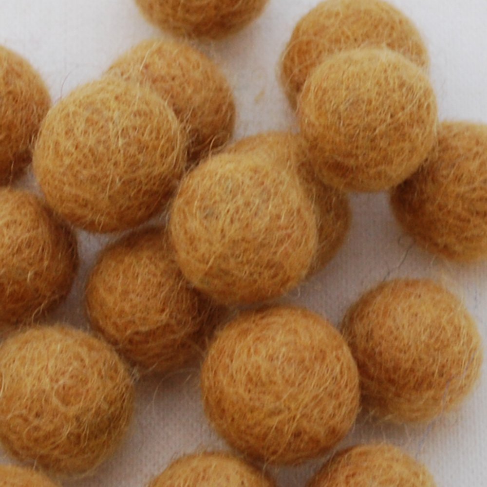 Oriental Direct Persian Orange 100% Wool Felt Balls - 2Cm - 10 Felt Balls