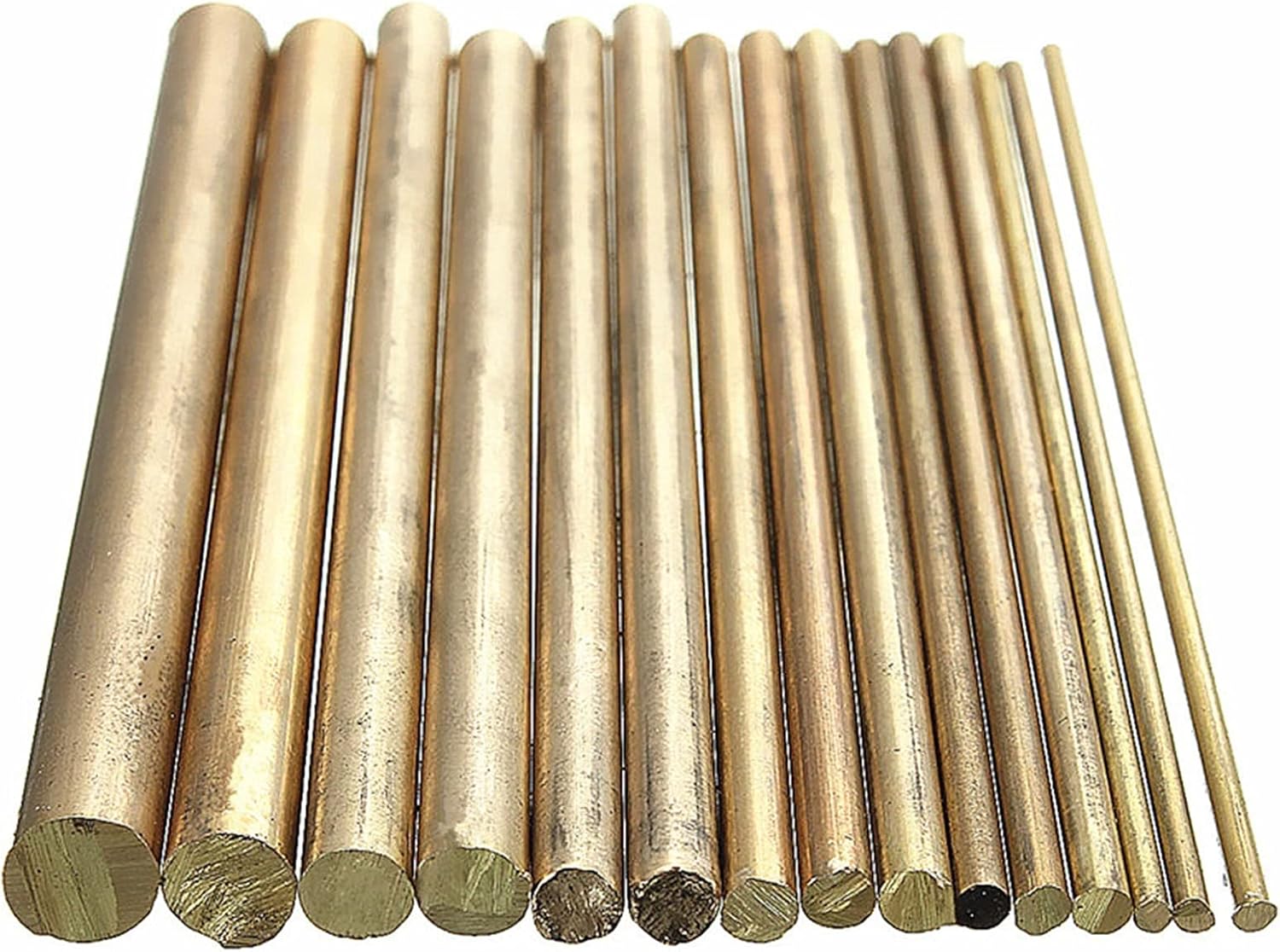 BREAKA 15pcs 2-8mm Brass Rods Wires Sticks Gold for Repair Welding Brazing Soldering
