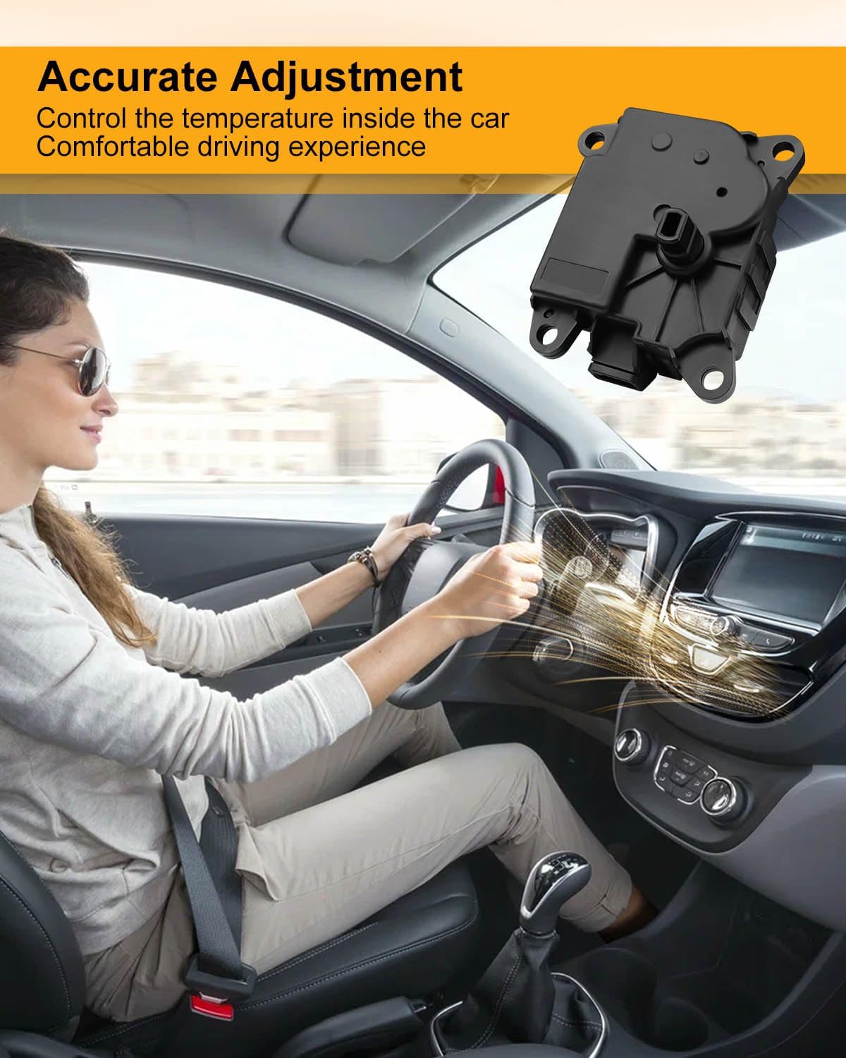 HVAC Heater Blend Door Actuator Fit for Infiniti Q50 2014 2015 2016 2017 2018 2019 2020 2021 2022, Air Mix Actuator Replace 27732-4GF0A 27732-4GF0B, Left Side