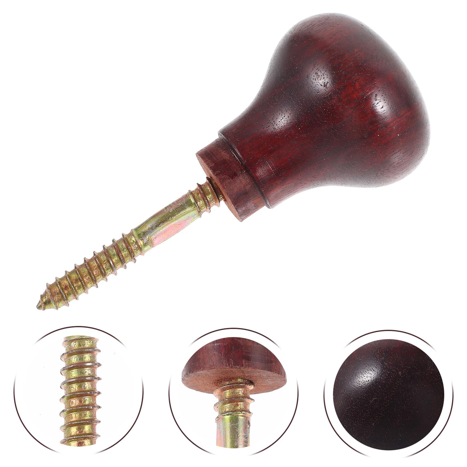 Mango de Repuesto para Bastón de Madera Maciza Africana 2 Piezas Agarre Antideslizante Ergonómico para Personas Mayores Accesorio Compatible para Bastones de Trekking y