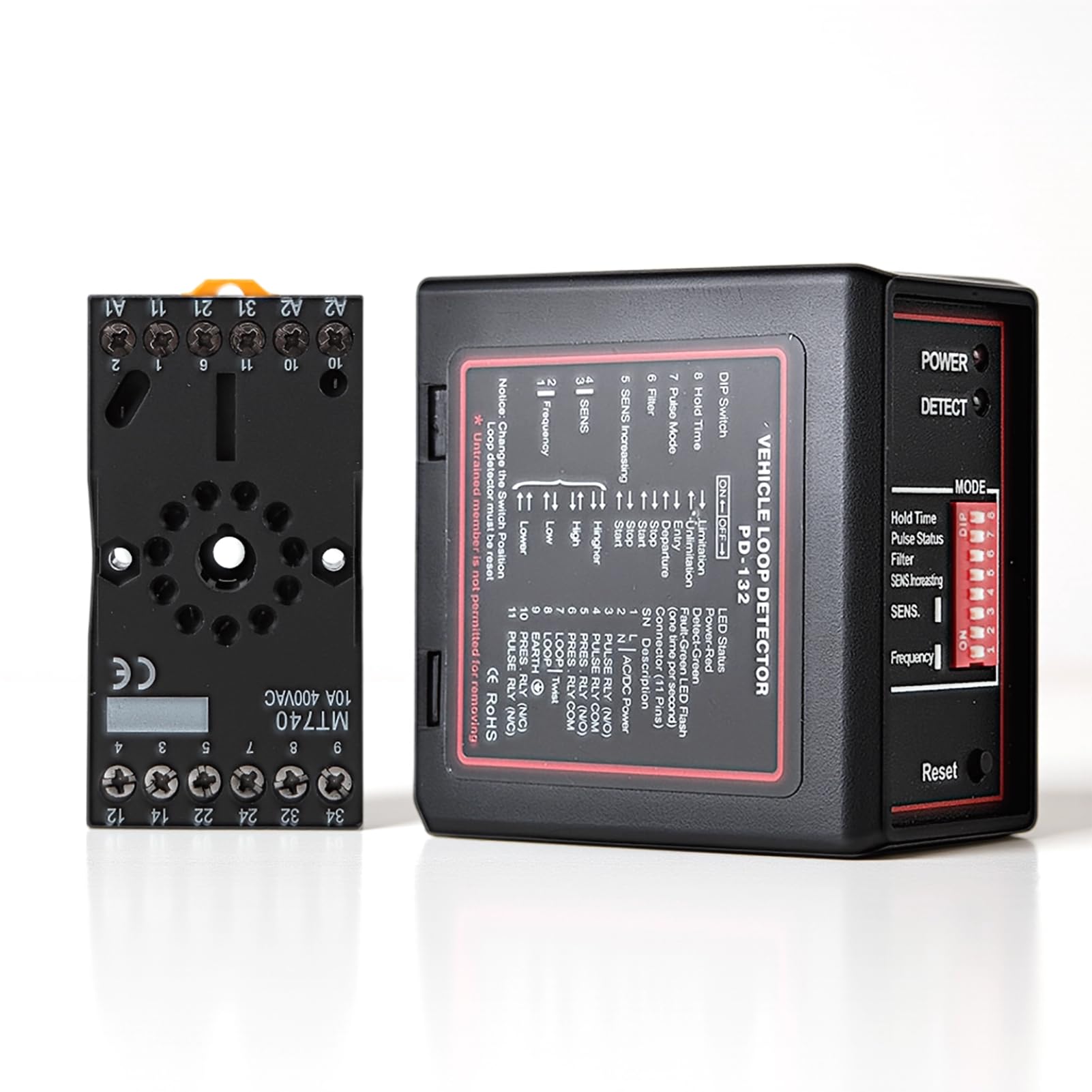 Detector de Sensor de Salida de Bucle de Vehículo, Detector de Bucle de Vehículo Inductivo de un Solo Canal con Tiempo de Pulso Seleccionable, Detector de Bucle de Vehículo para