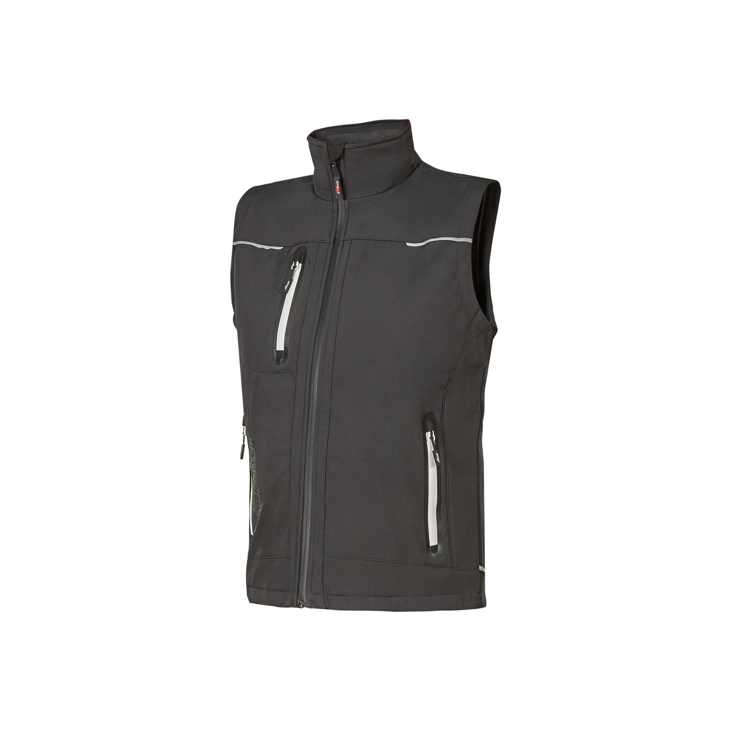 U-Power UNIVERSE, Giubbino Smanicato, Gilet Softshell, con Fodera in Micropile, Tessuto Impermeabile, Antivento, Traspirante, Zip Intera, Multitasche