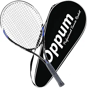 OPPUM Adult Carbon Fiber Tennis Racket, Super Light Weight Tennis Racquets Shock-Proof and Throw-Proof,Include Tennis Bag Tennis Overgrip
