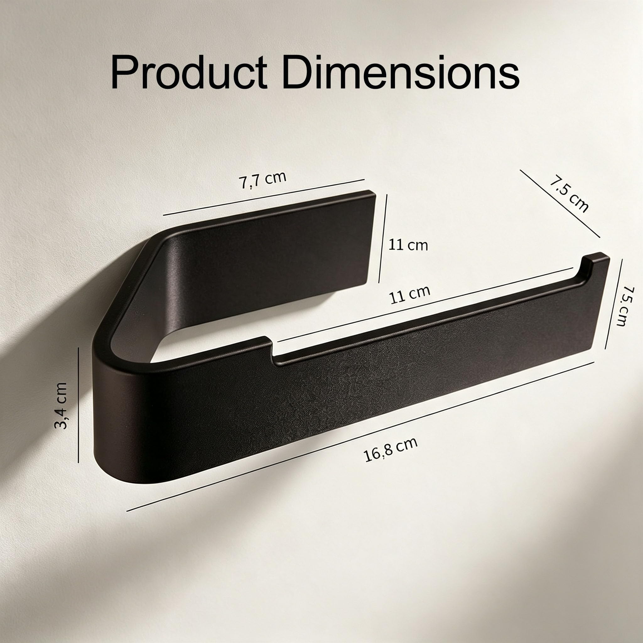 Toilet Paper Holder (Black) — Amazon image 2